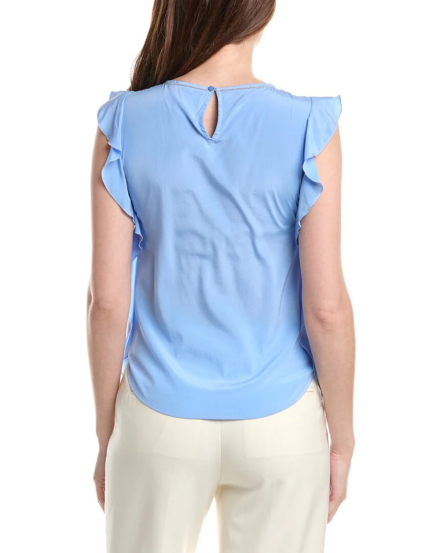 Peserico Silk-Blend Ruffle Top - Image 2