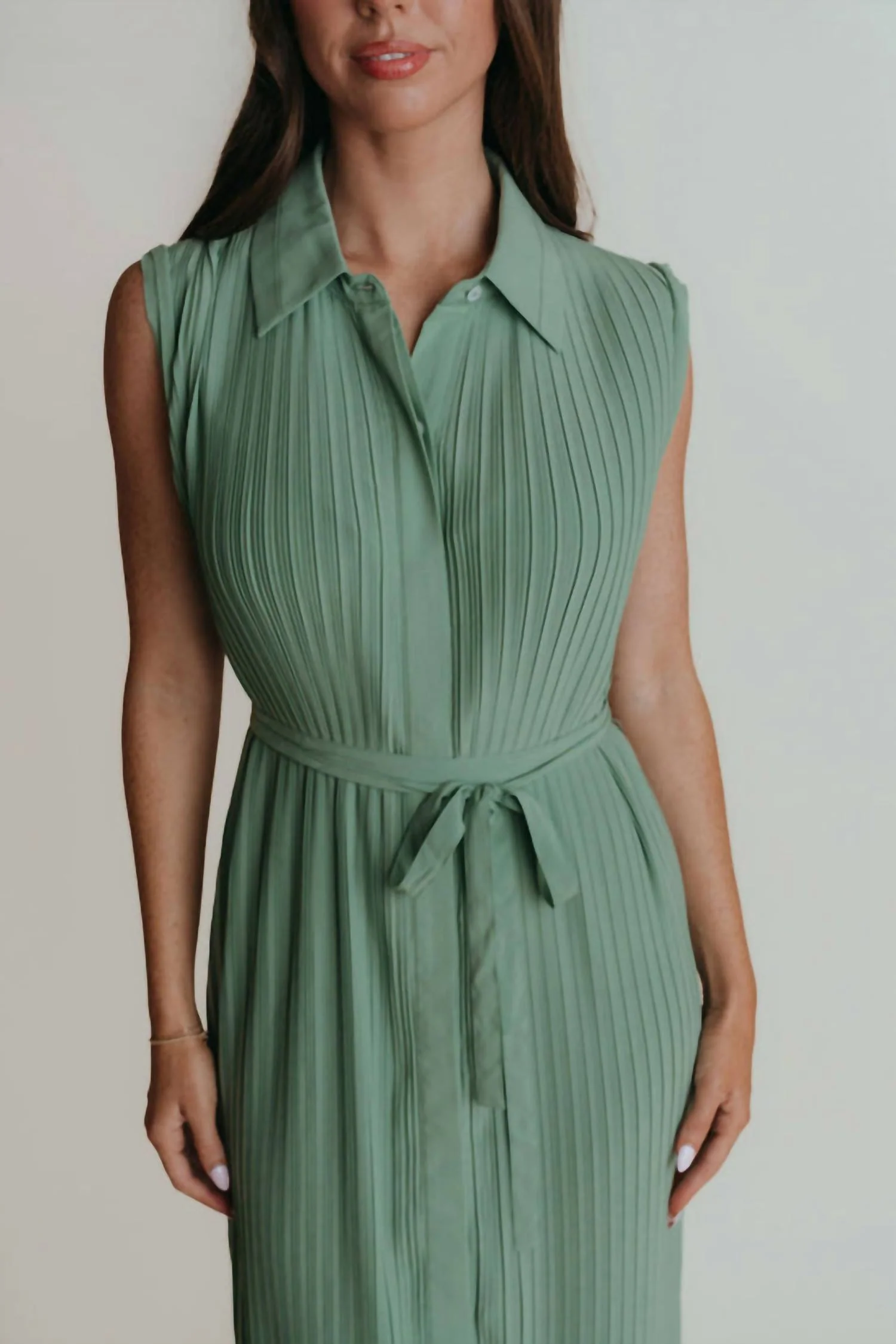 Pierce Dress In Sage - Image 3