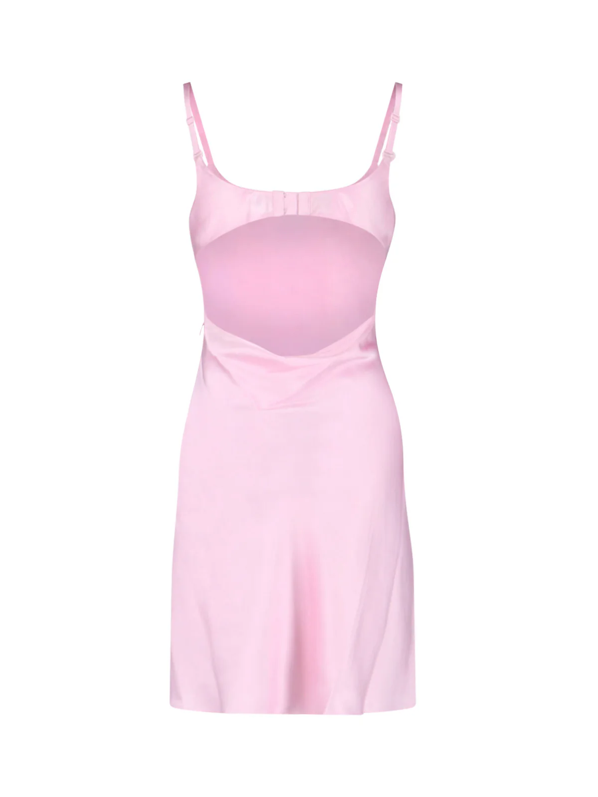 Pink Silk Embroidered Logo Mini Dress - Image 2