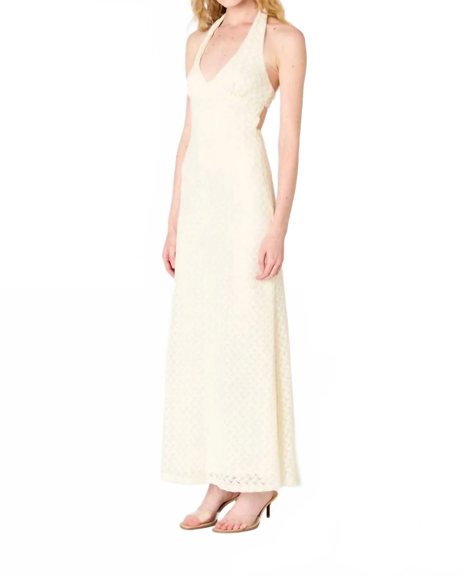 Pluma Maxi Dress In Ecru - Image 2