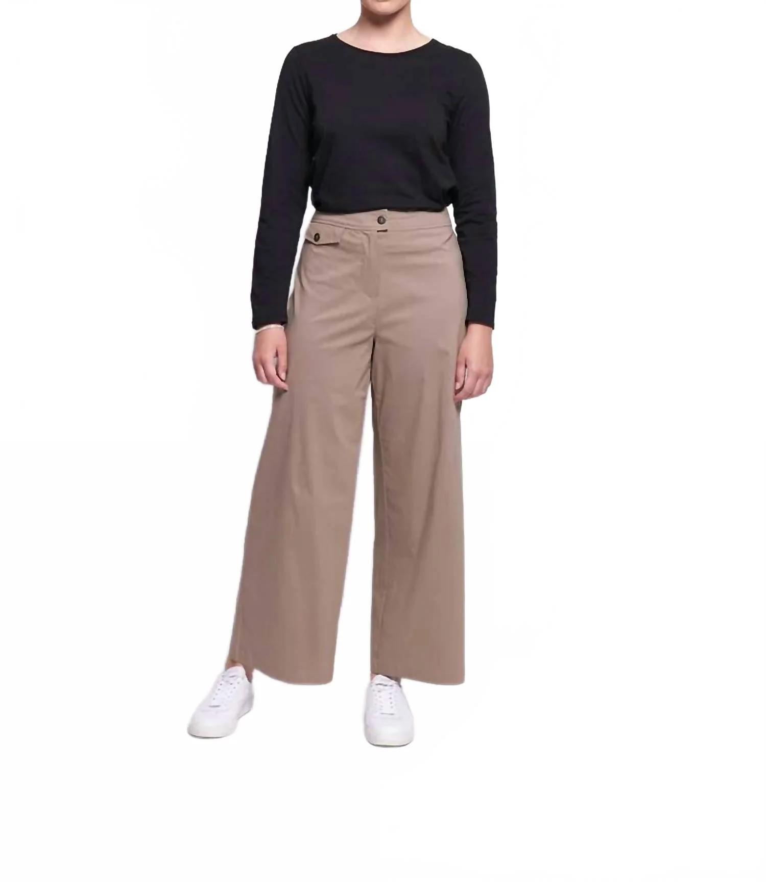 Pocket Science Wide Leg Pant In Latte