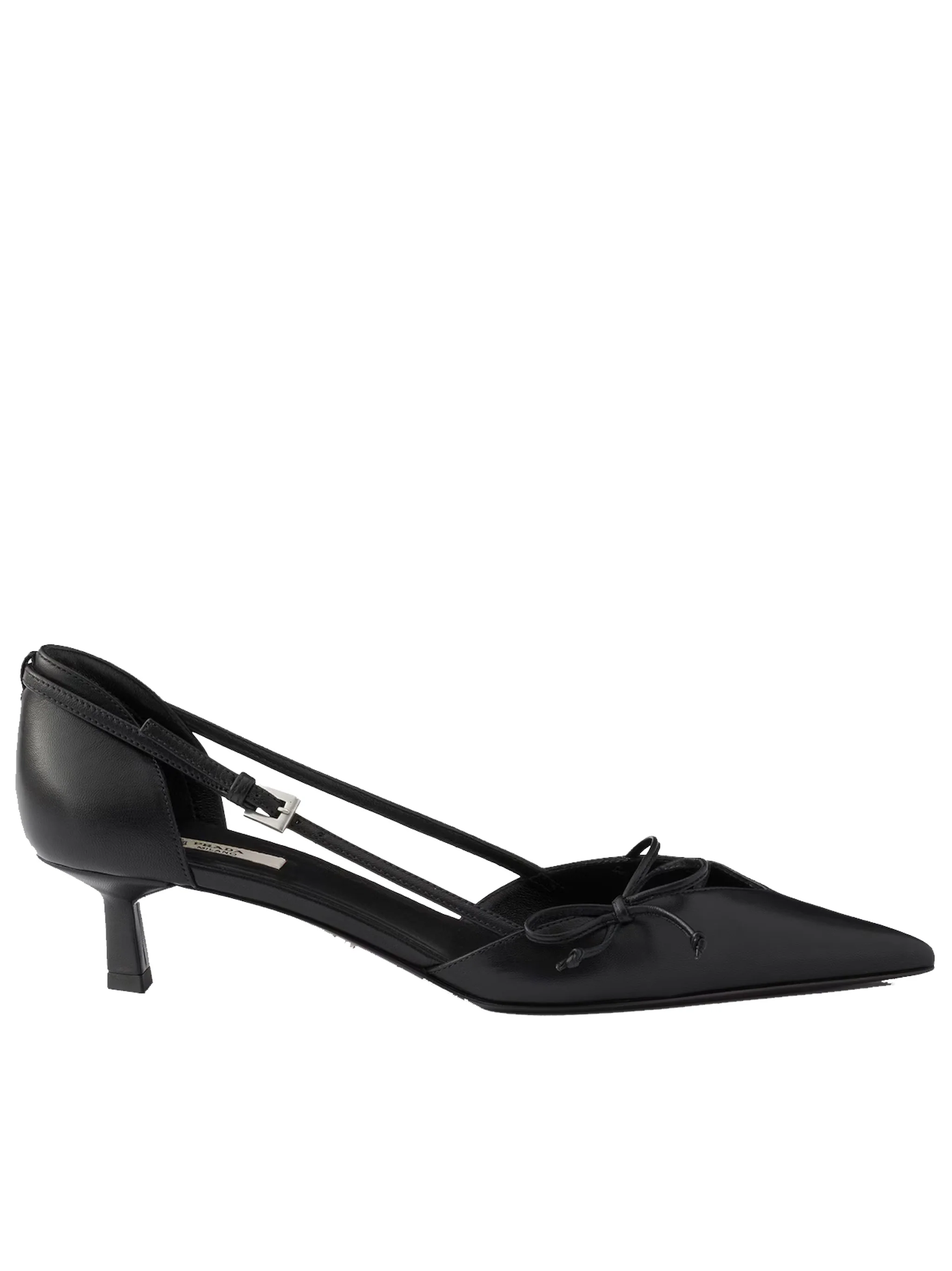 Pointed-Toe Slingback Bow Detail Pumps