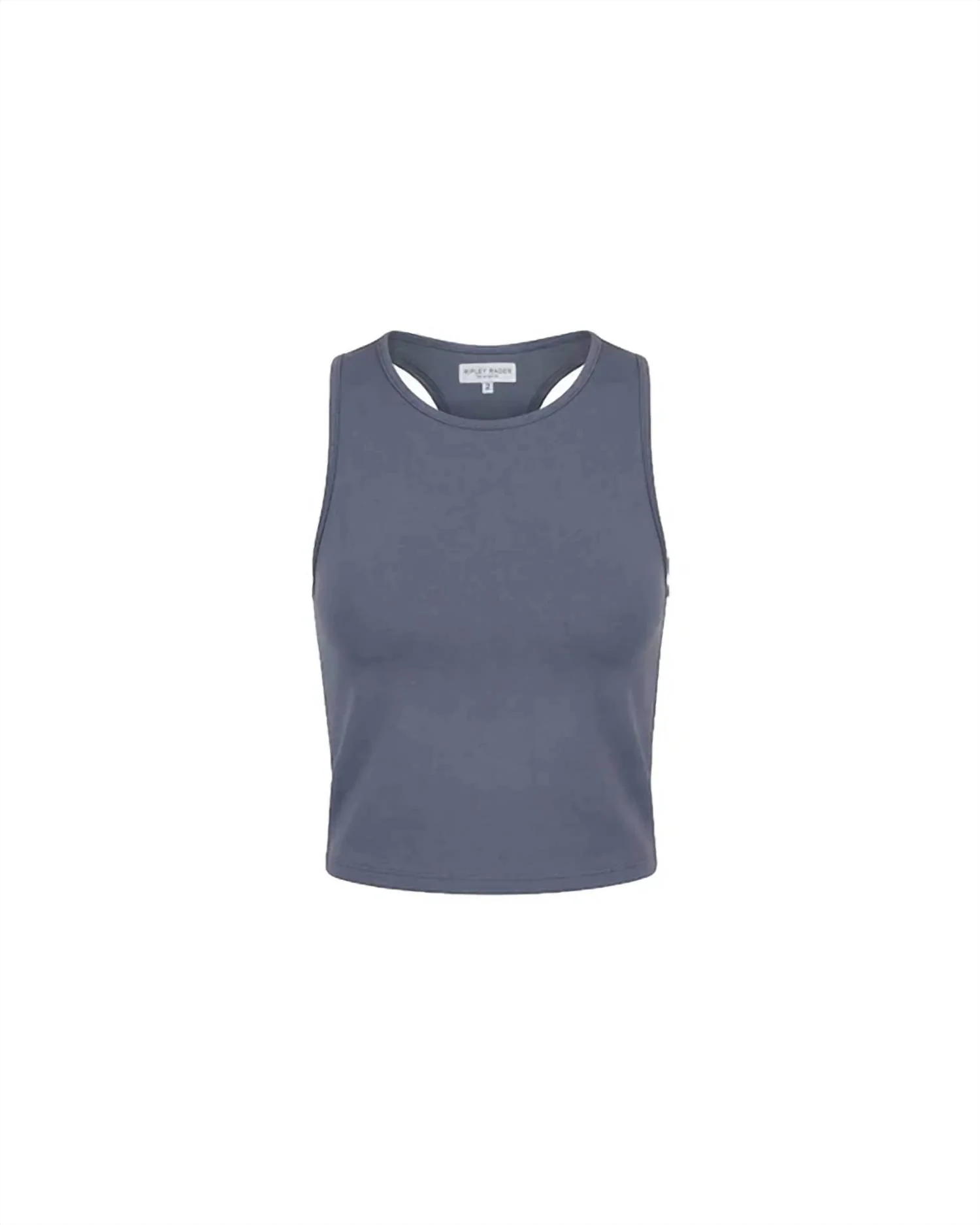 Ponte Knit Tank Top In Sea Blue - Image 4