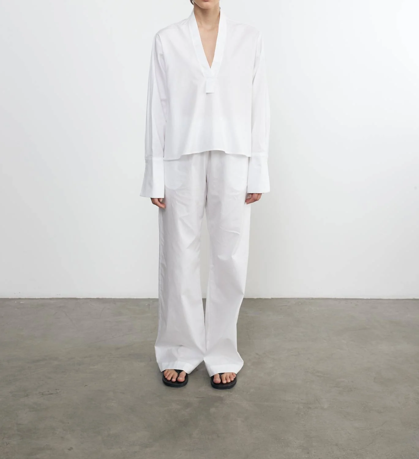 Poplin Resort Pant In White