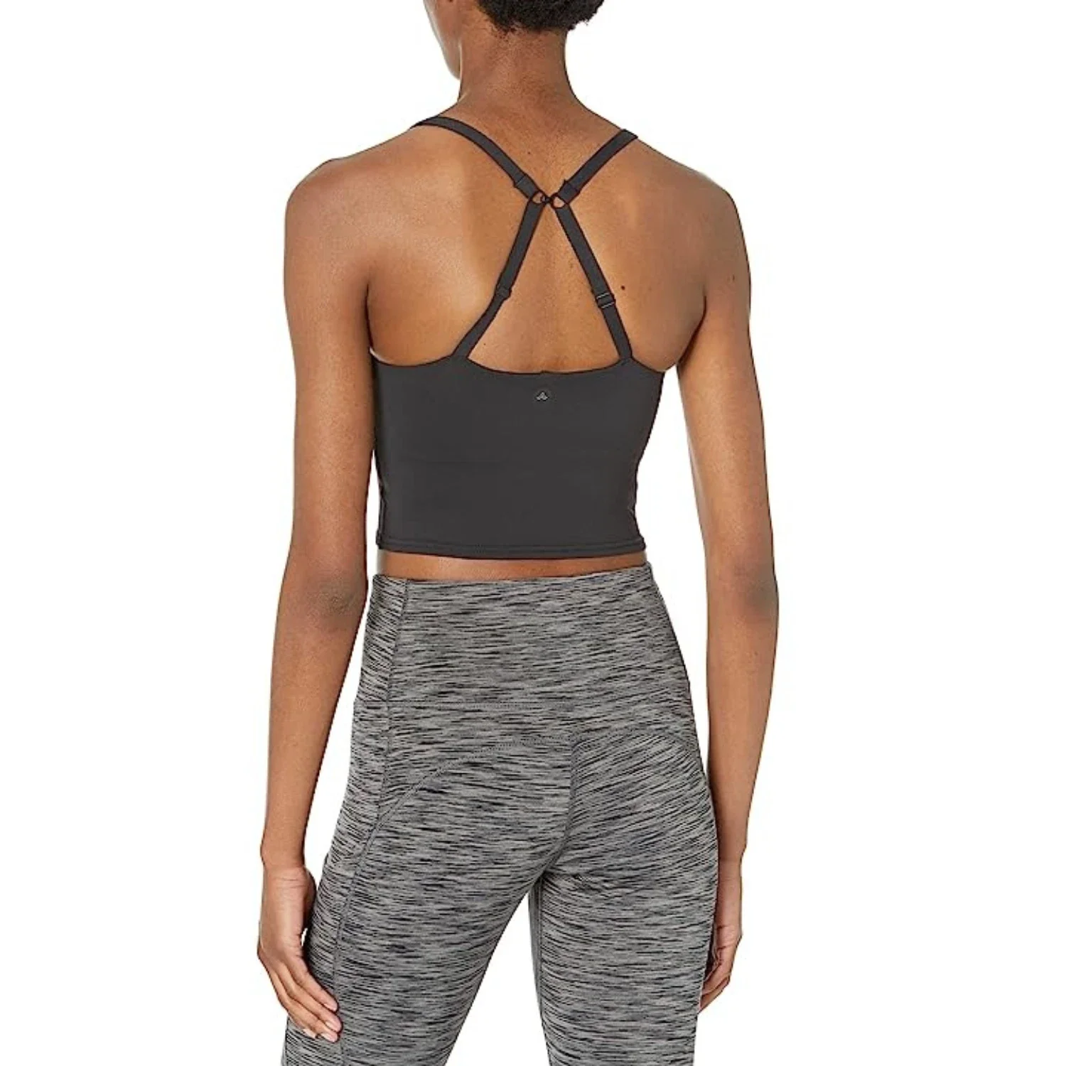 Prana Chakara Top Women's Black Cropped Scoop Neck Avtivewear FROG232 - Image 4