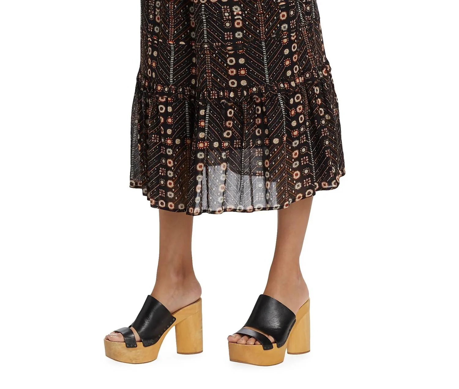 Pre-Loved Diya Maxi Skirt In Faded Black - Image 2