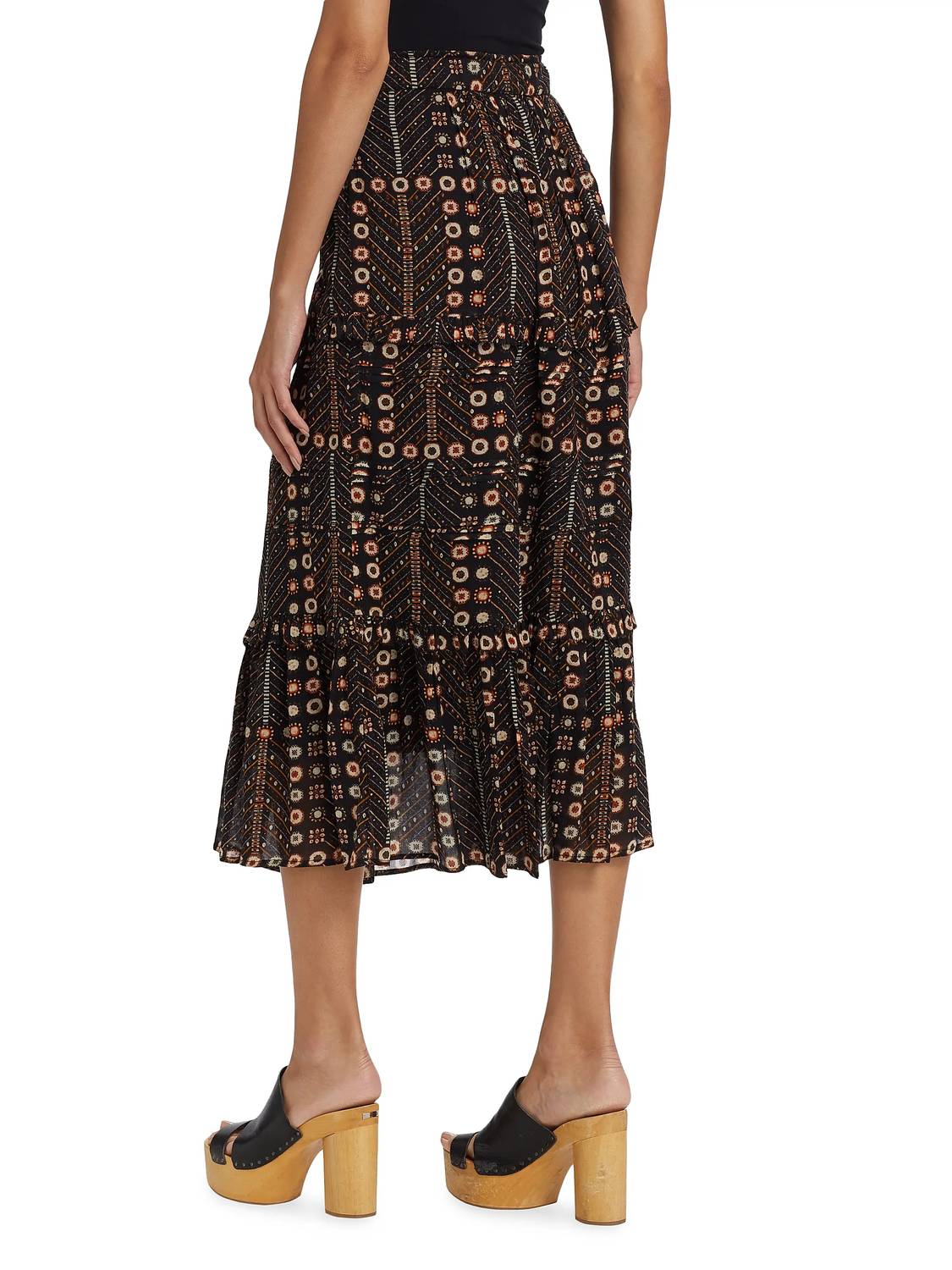 Pre-Loved Diya Maxi Skirt In Faded Black - Image 3