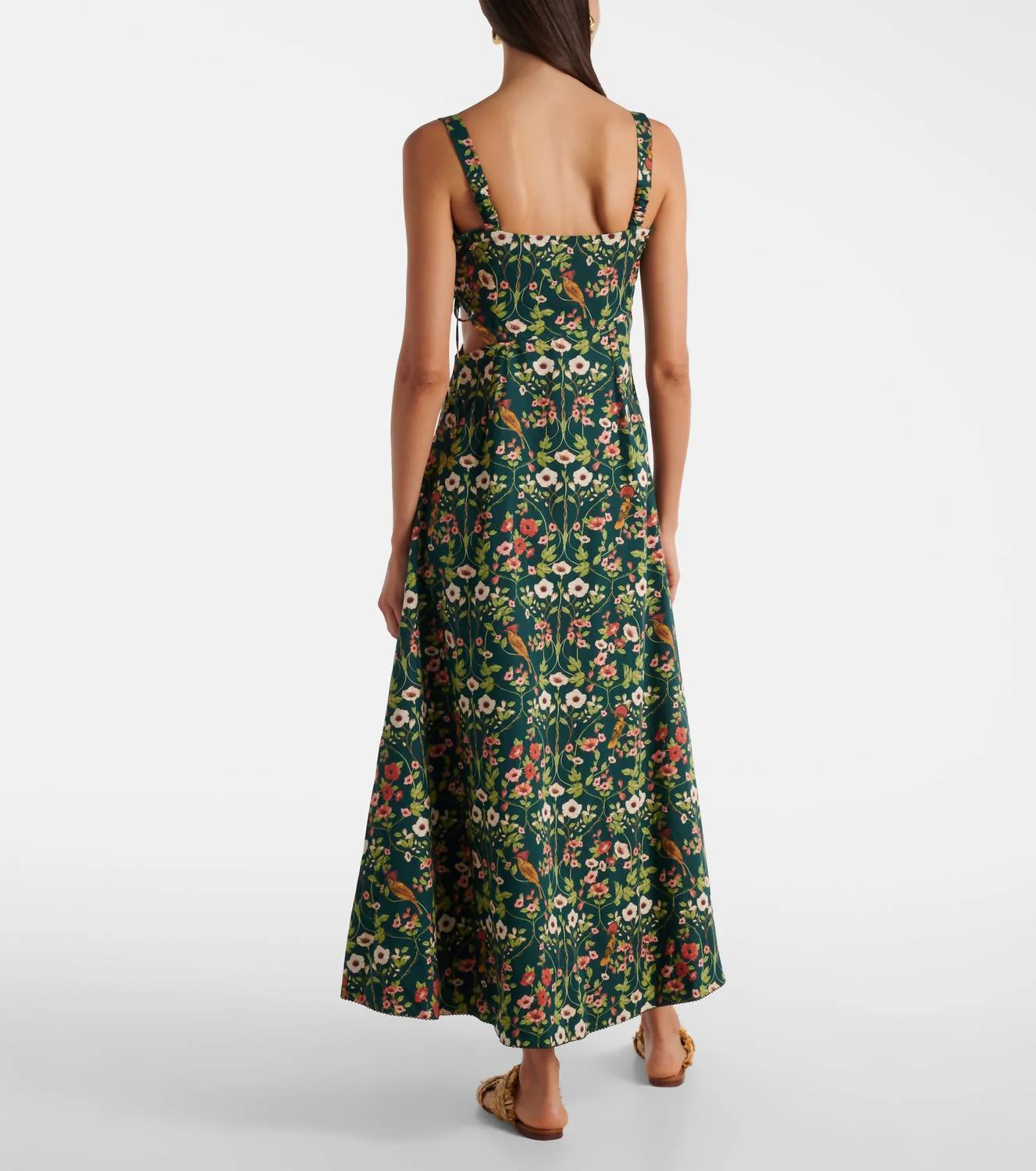 Pre-Loved Verano Mosquetero Midi Dress In Black/purple/green - Image 3