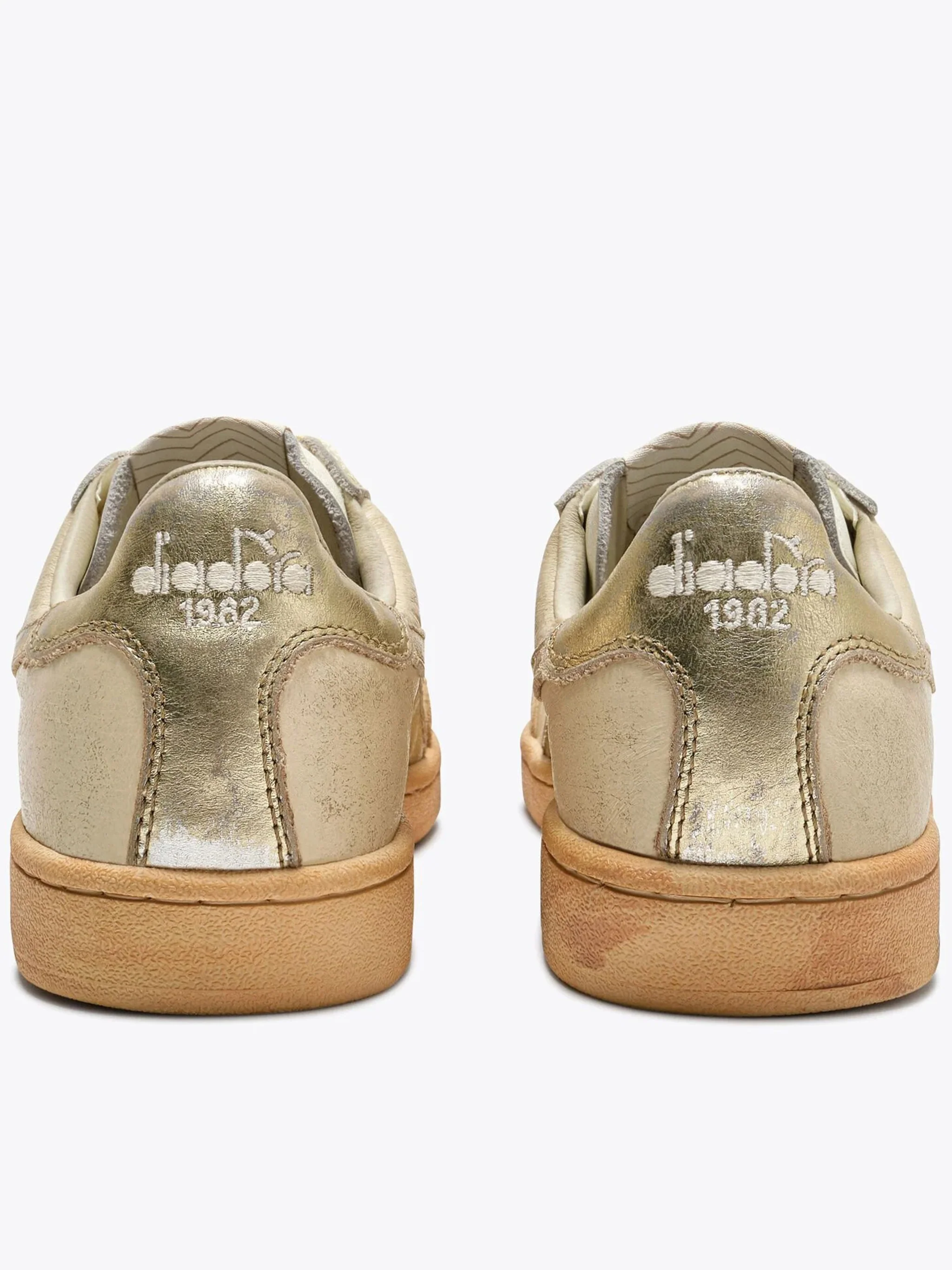 Prestige Aged Italia Cream Gold Sneakers - Image 3