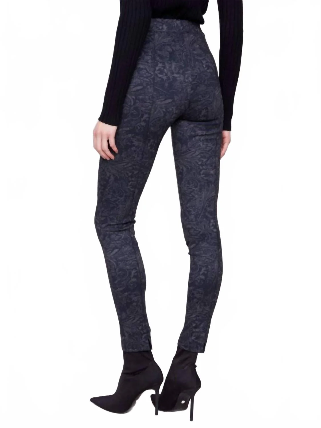 Printed Pull On Leggings In Multi - Image 4