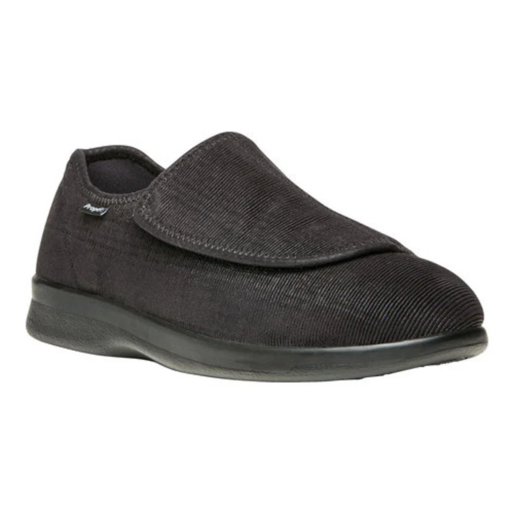Propet Cush N Foot Slippers Mens Black Corduroy Slip on Shoes HTAT1119 - Image 5