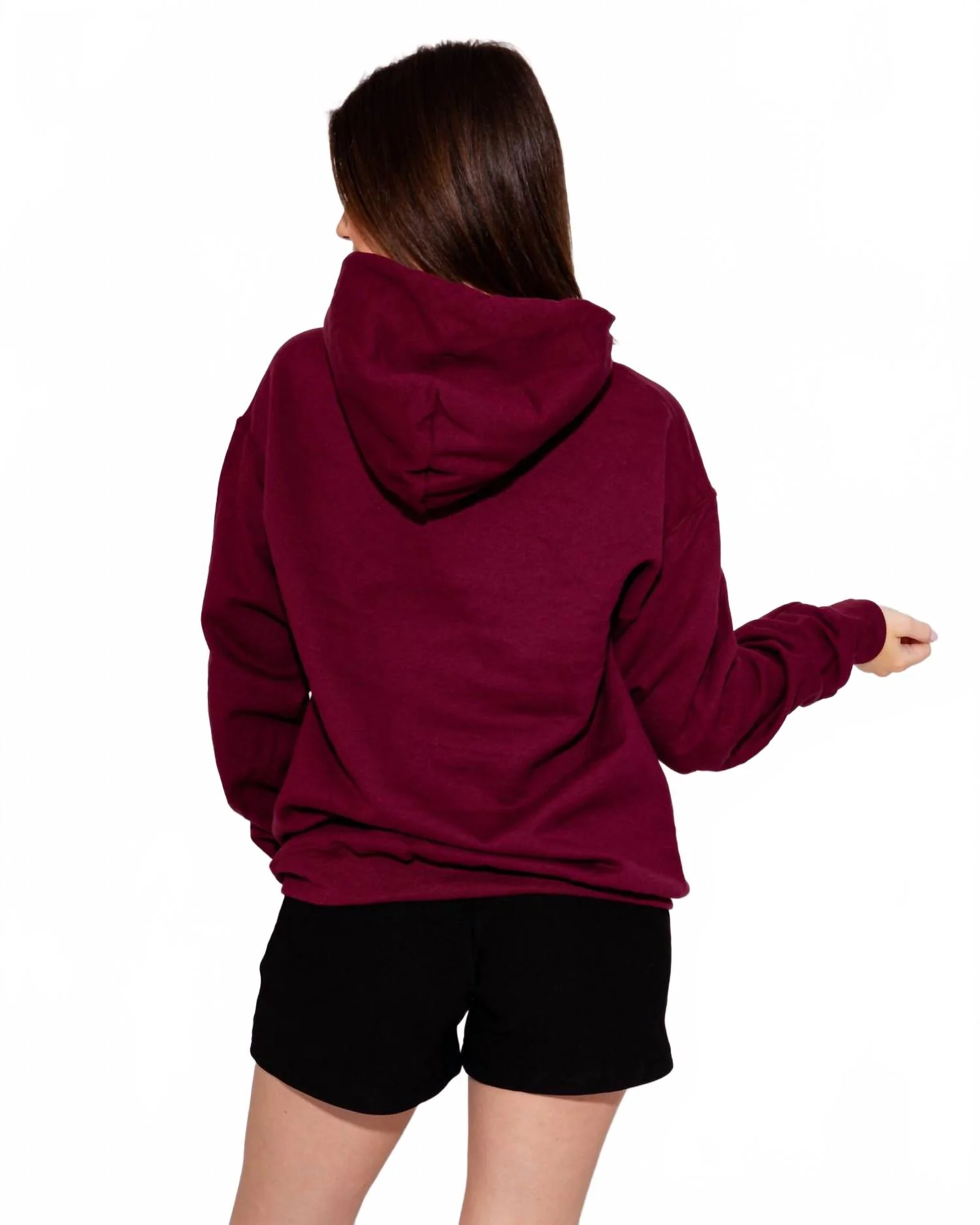 Puff Glory To God Hoodie In Maroon - Image 2