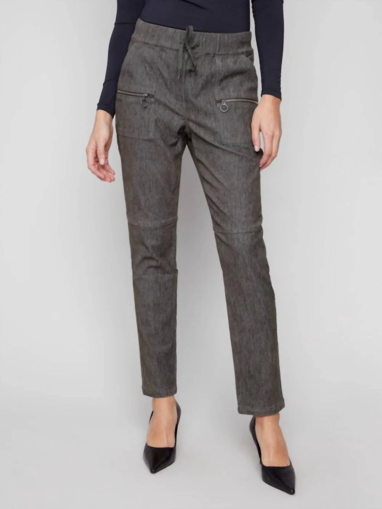 Pull On Baby Corduroy Jogger Pants With Zip Pockets In Spruce