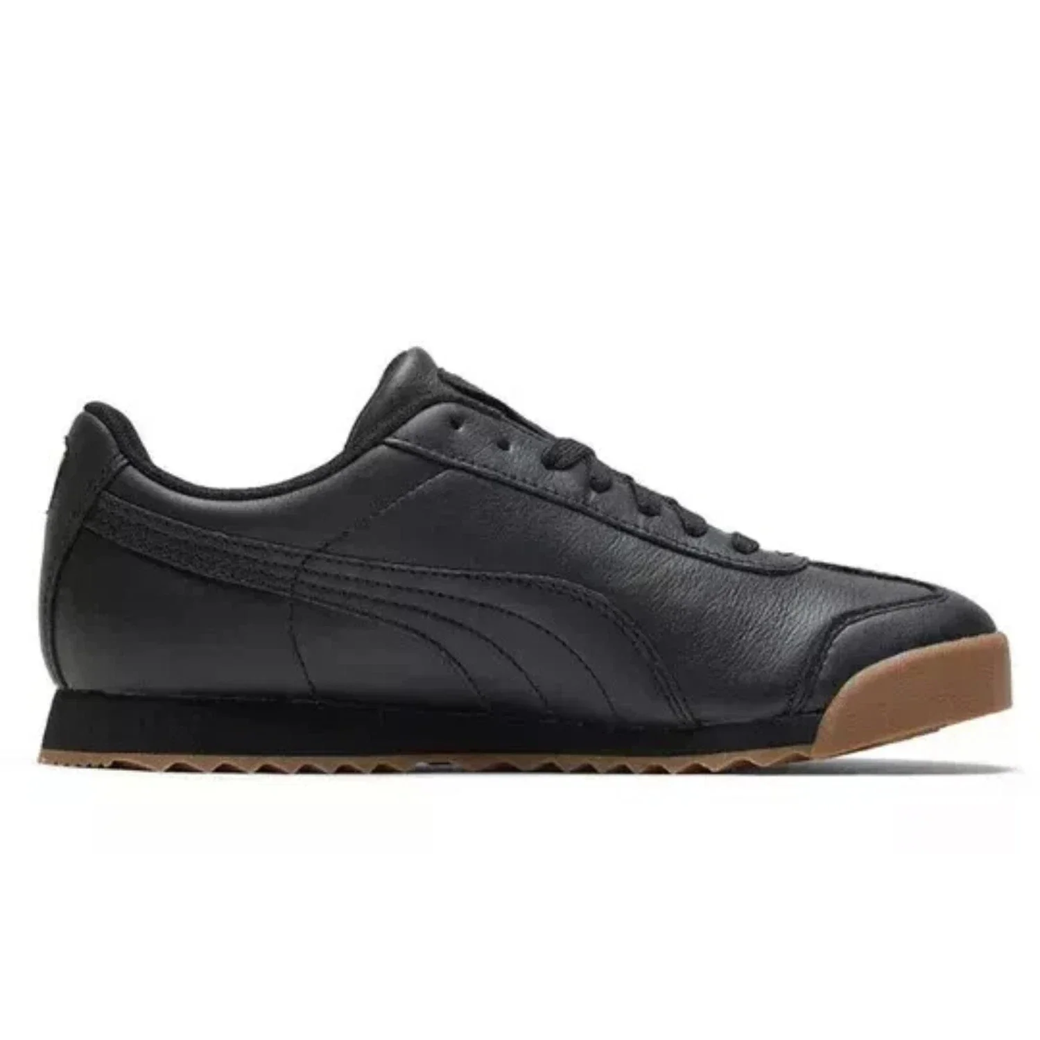 Puma Roma Classic 366408-02 Sneaker Men Black Leather Lifestyle Shoes RHS3149 - Image 2