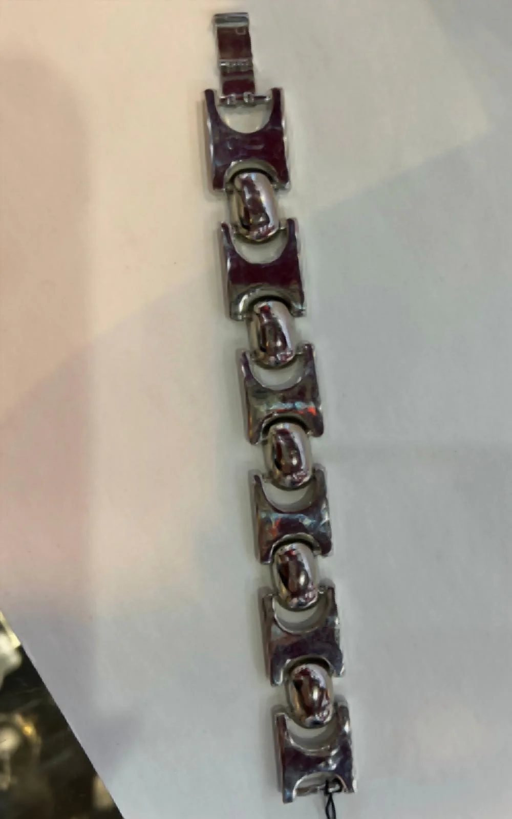 Puzzle Clasp Bracelet In Silver - Image 2