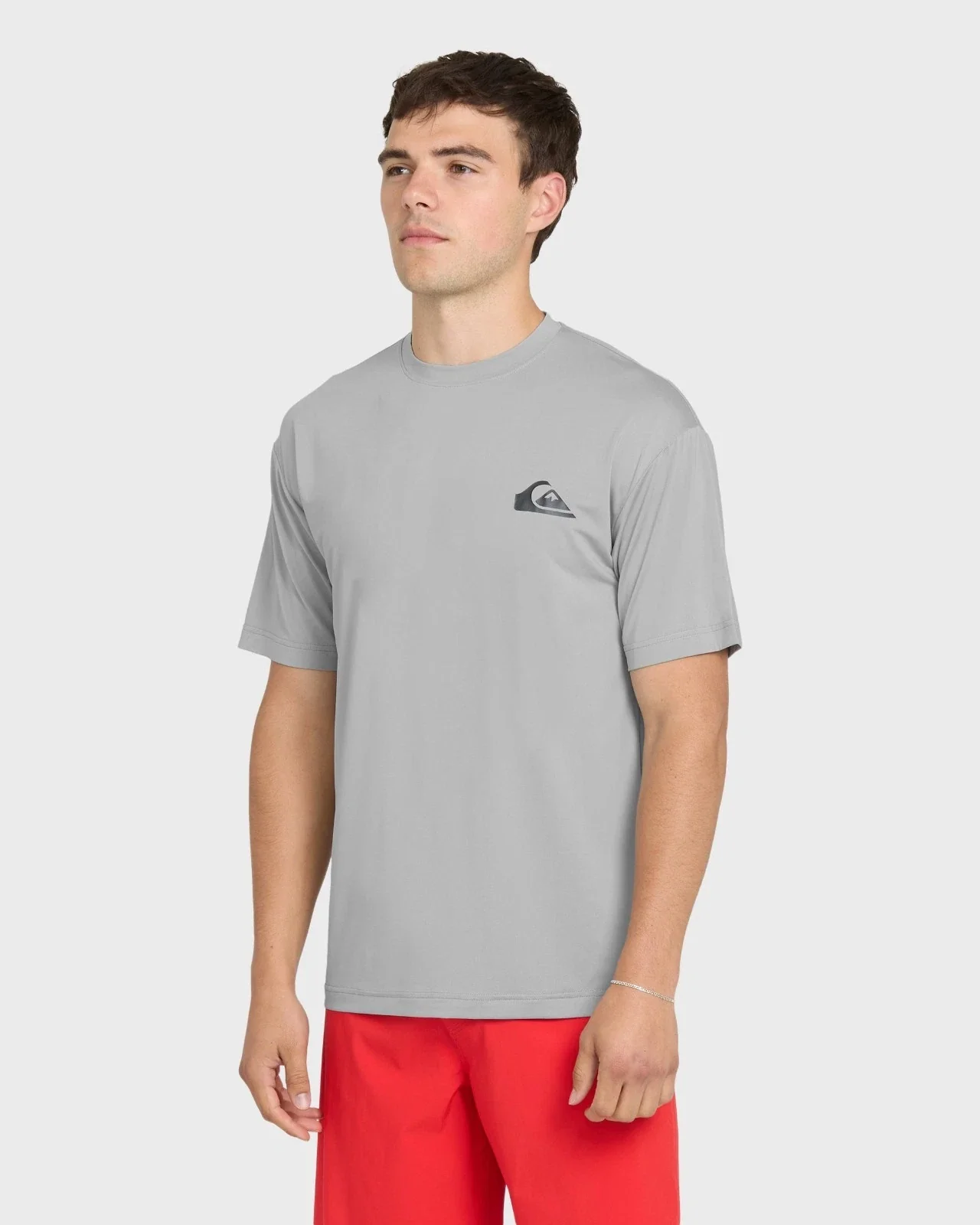 Quiksilver Everyday T-Shirt Men's Gray Stretch Short Sleeve Surfing GBO 96 - Image 4