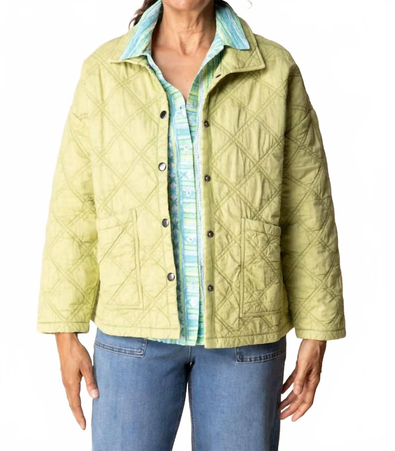 Quilt Jacket In Leaf