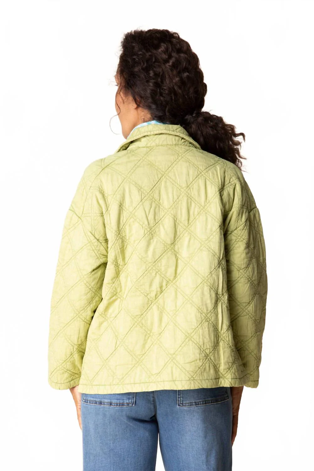 Quilt Jacket In Leaf - Image 2