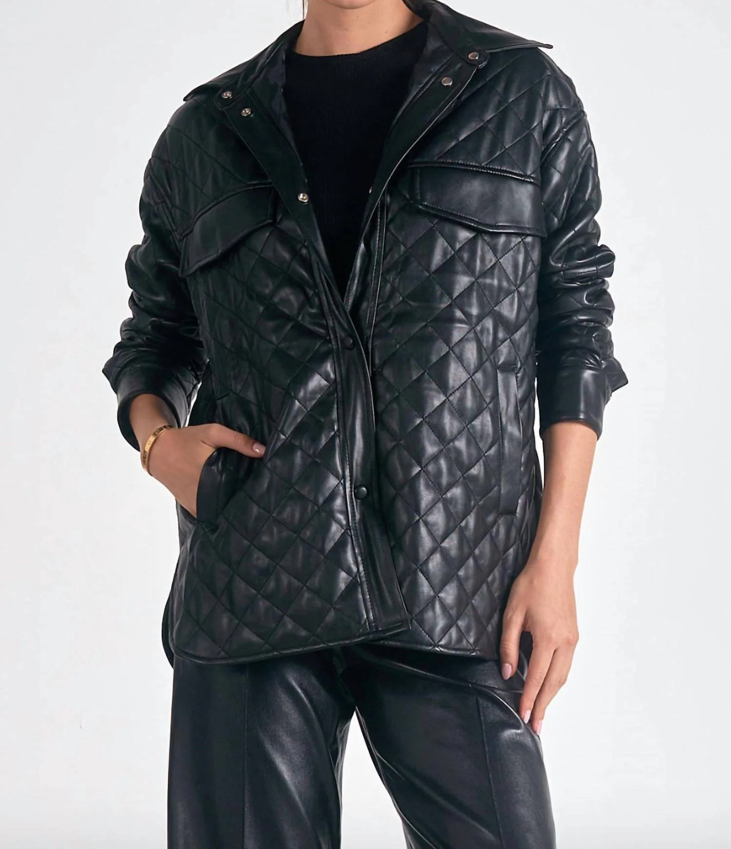 Quilted Jacket In Black