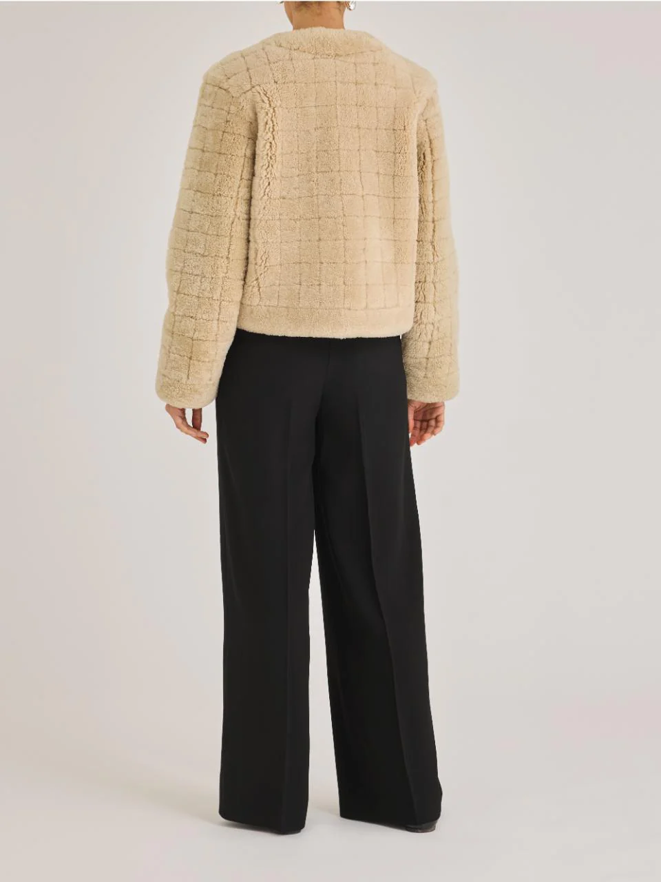 Quilted Stitch Shearling Jacket - Image 5