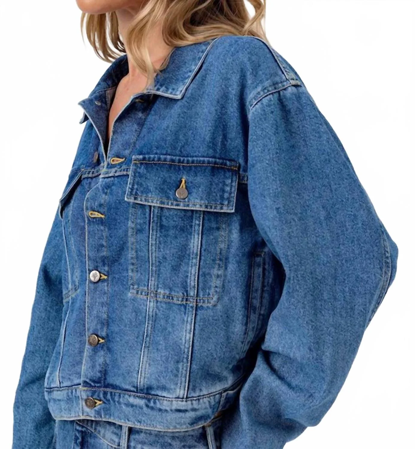 Quincy Jean Jacket In Blue - Image 3