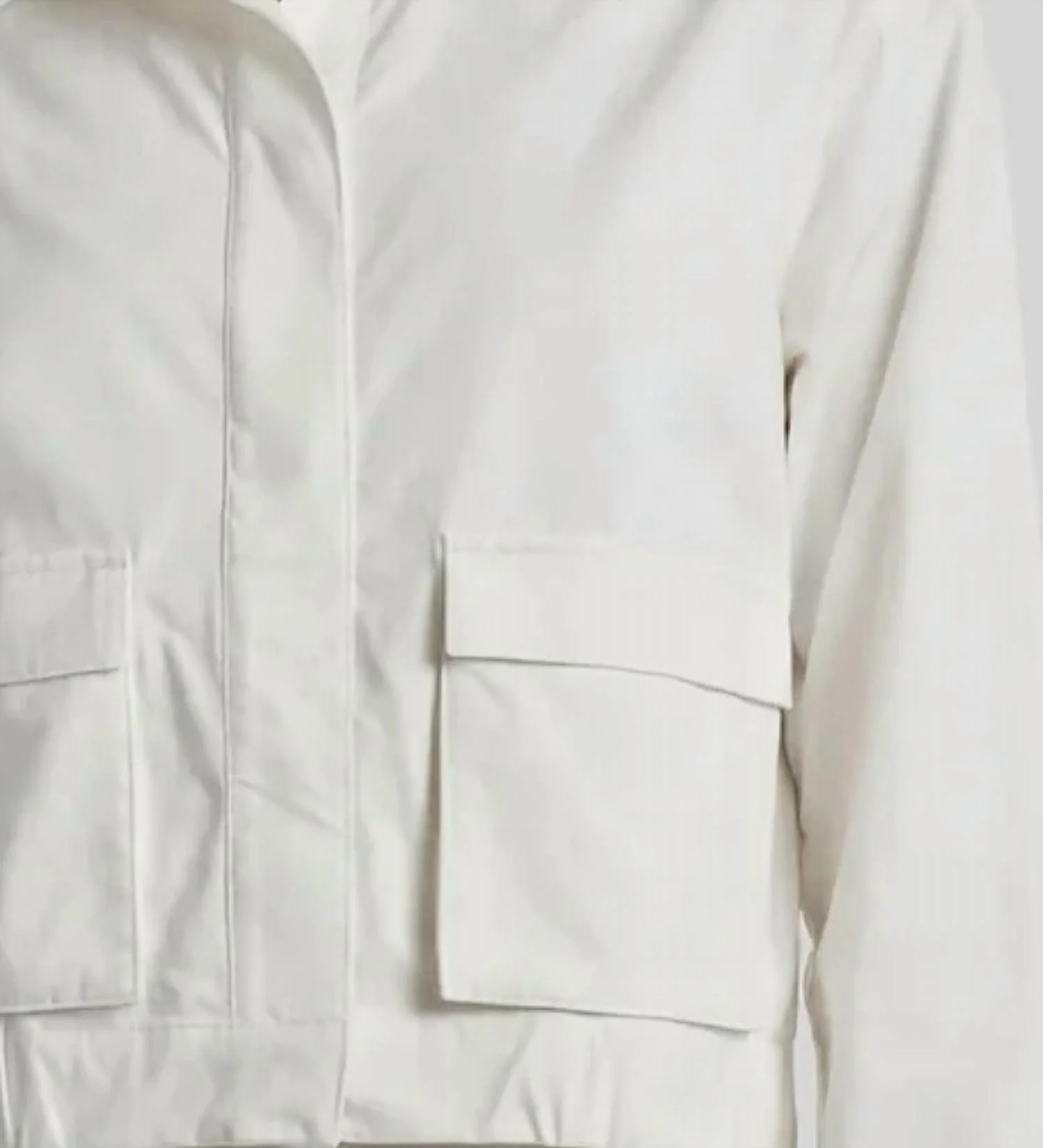 Rae 2 Pocket Bomber Jacket In Salt - Image 2