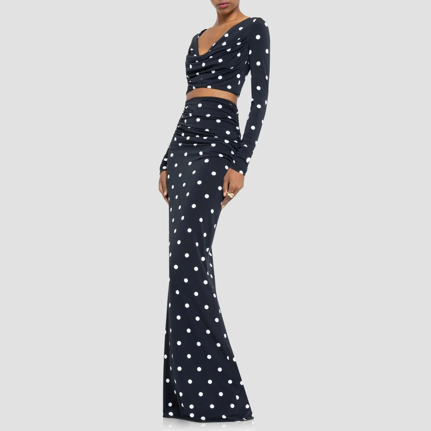 Rafaela Two-Piece Crop Top & Maxi Skirt Set In Spotlight - Image 2