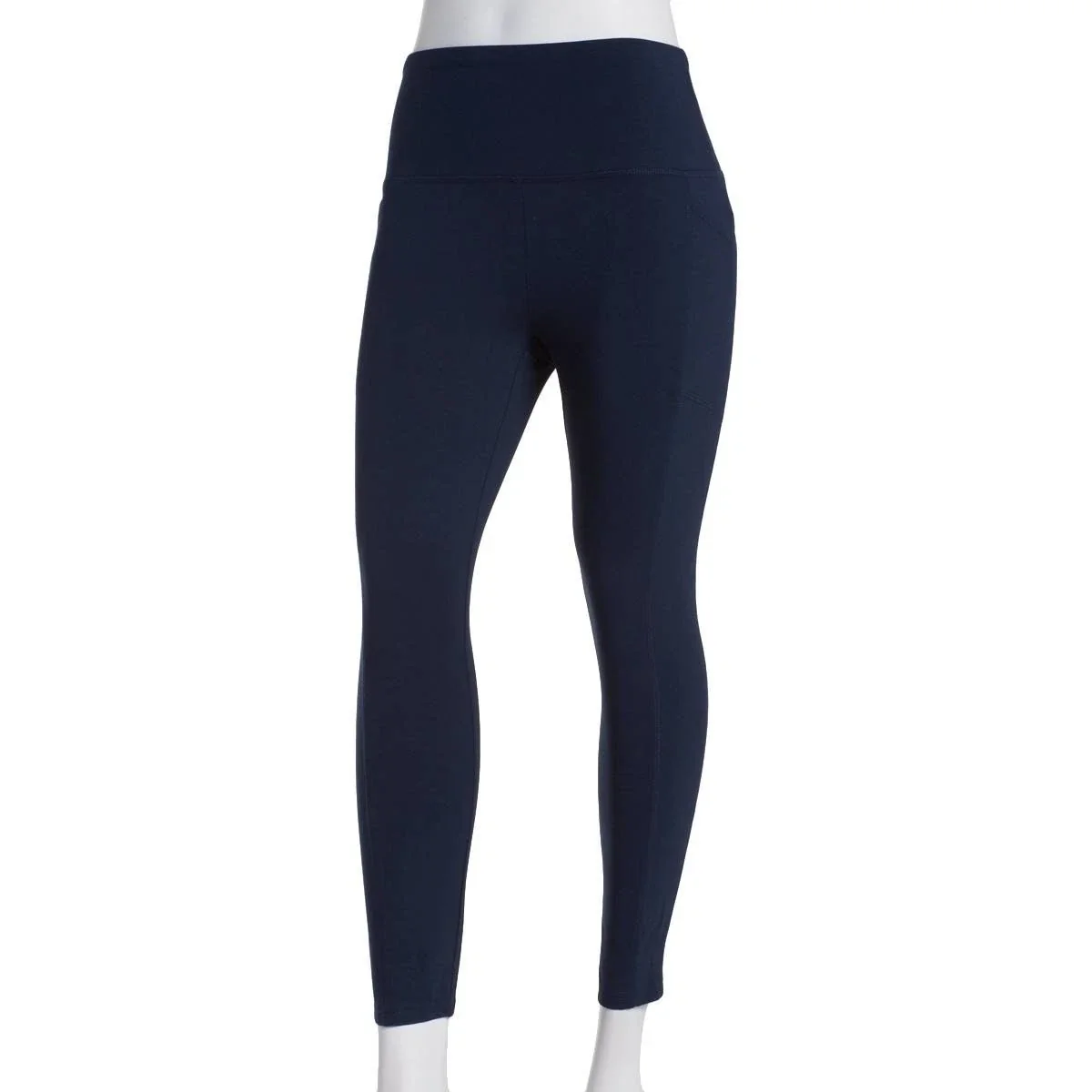 RBX Leggings Womens Navy Blue Stretch Pocket Skinny Leg Activewear DSGL518 - Image 2