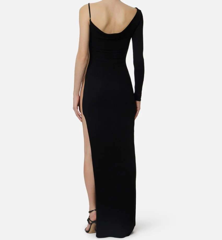 Red Carpet Crêpe Jersey Slit Dress - Image 4