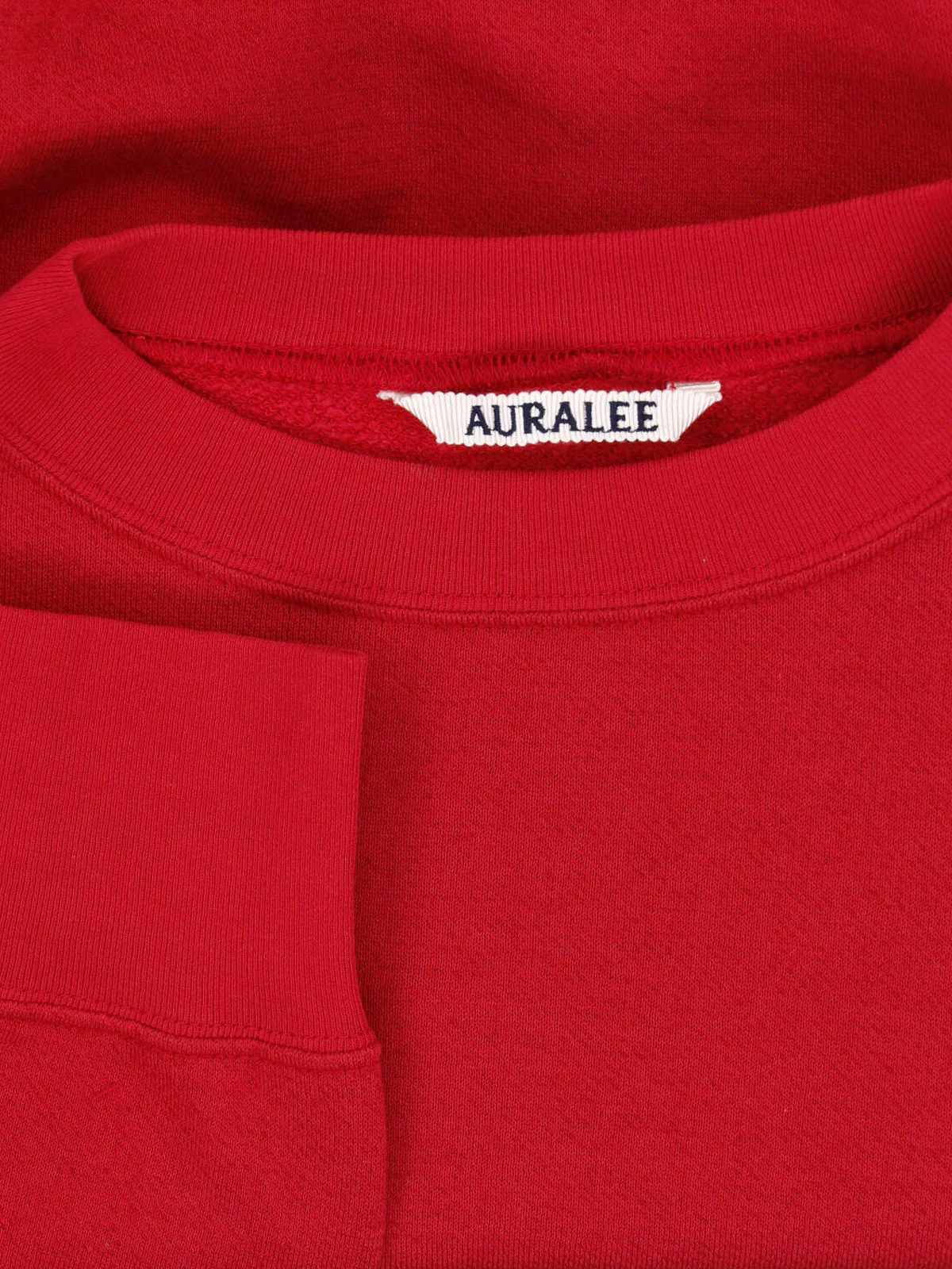 Red Cropped Ribbed Cashmere Knit Sweater - Image 3
