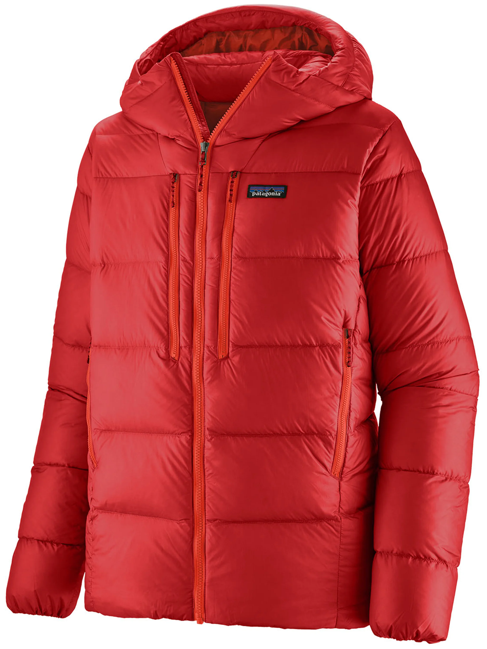 Red Fitz Roy Down Hoody Polyester Jacket