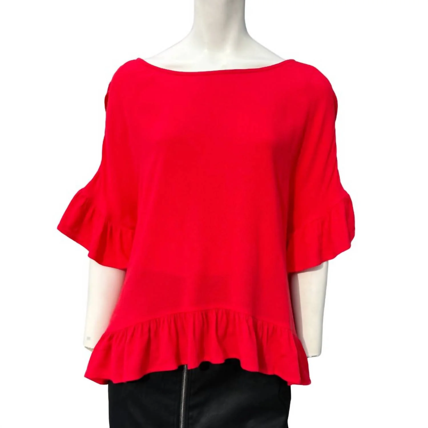 Red Flutter Top