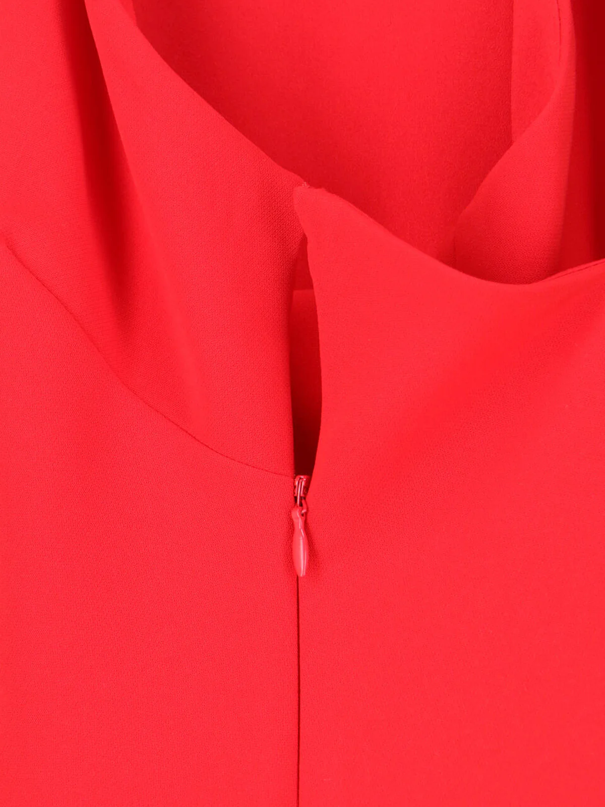 Red Maxi Halter Crêpe Dress - Image 4