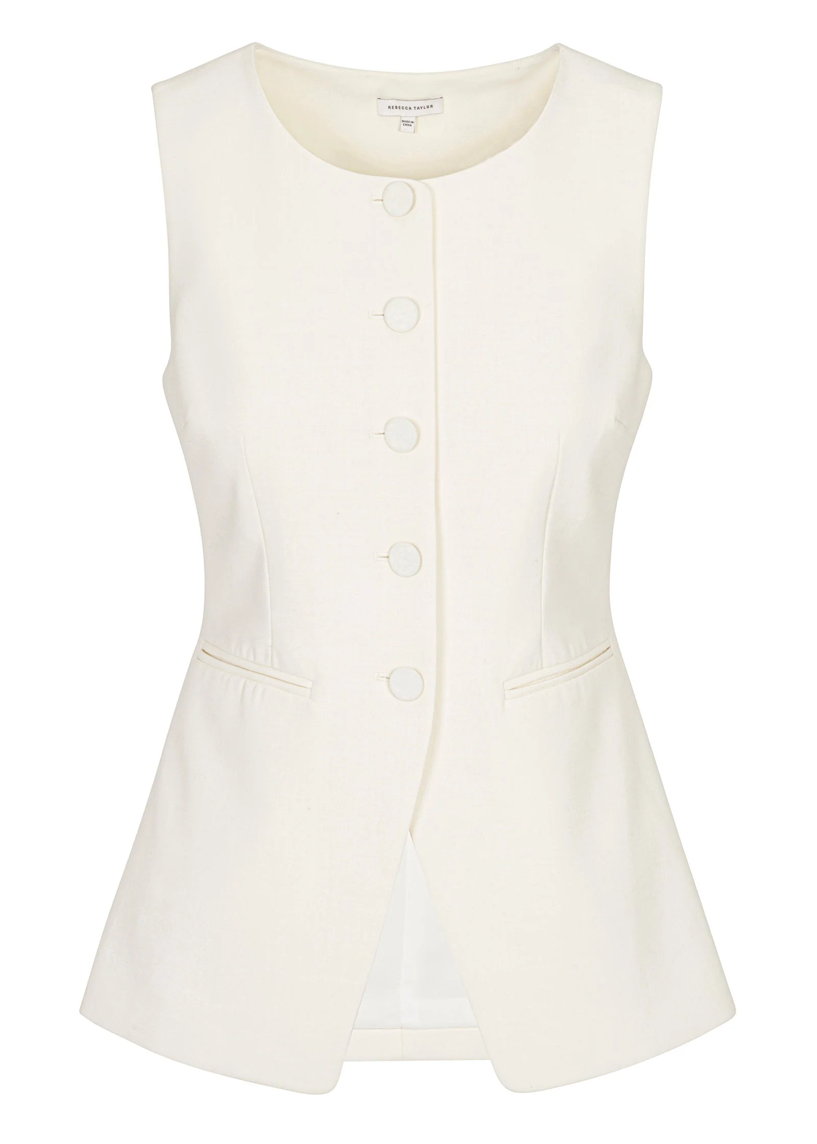 Refined Suiting Button Front Vest - Image 6