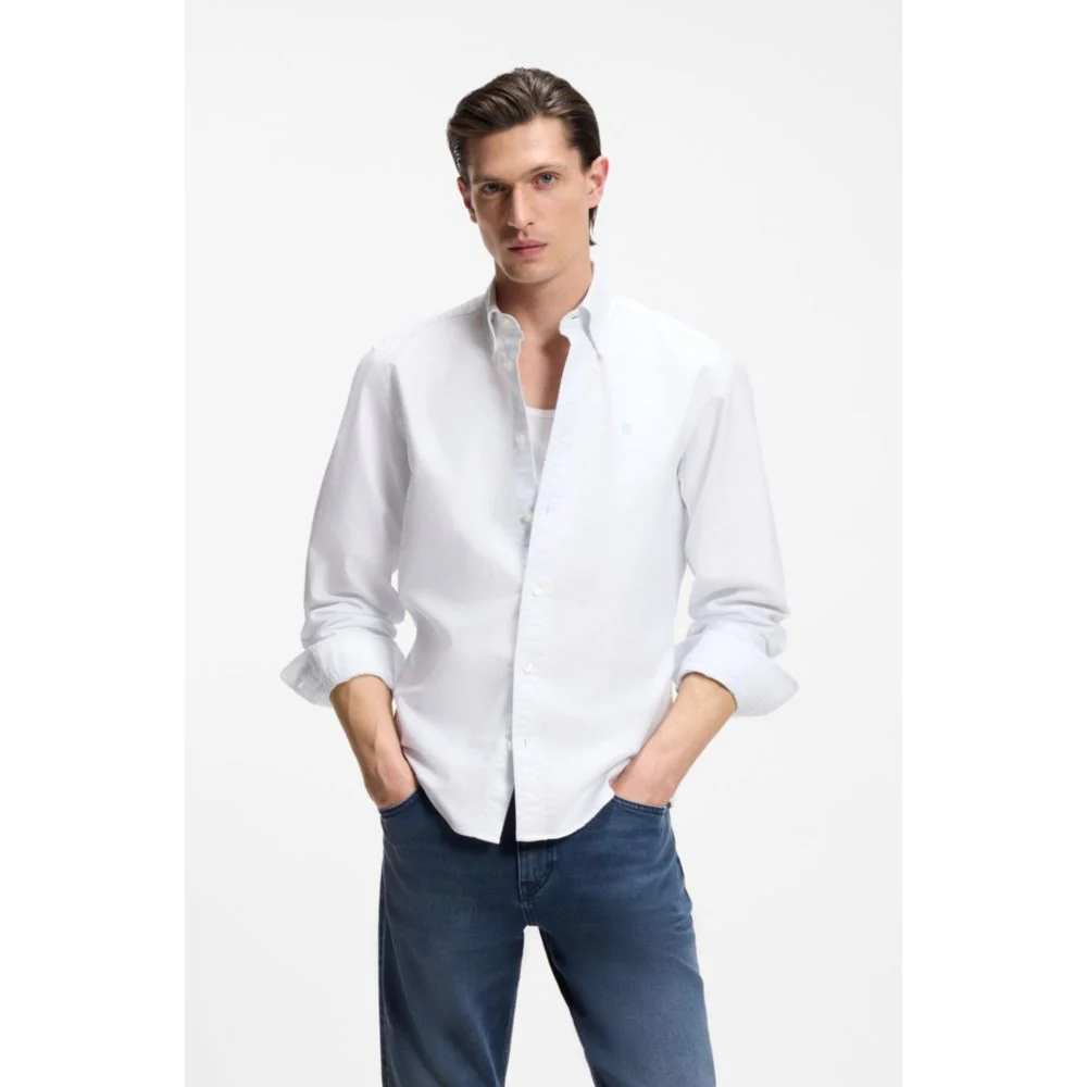 Regular-fit button-down shirt in striped Oxford cotton - Image 3