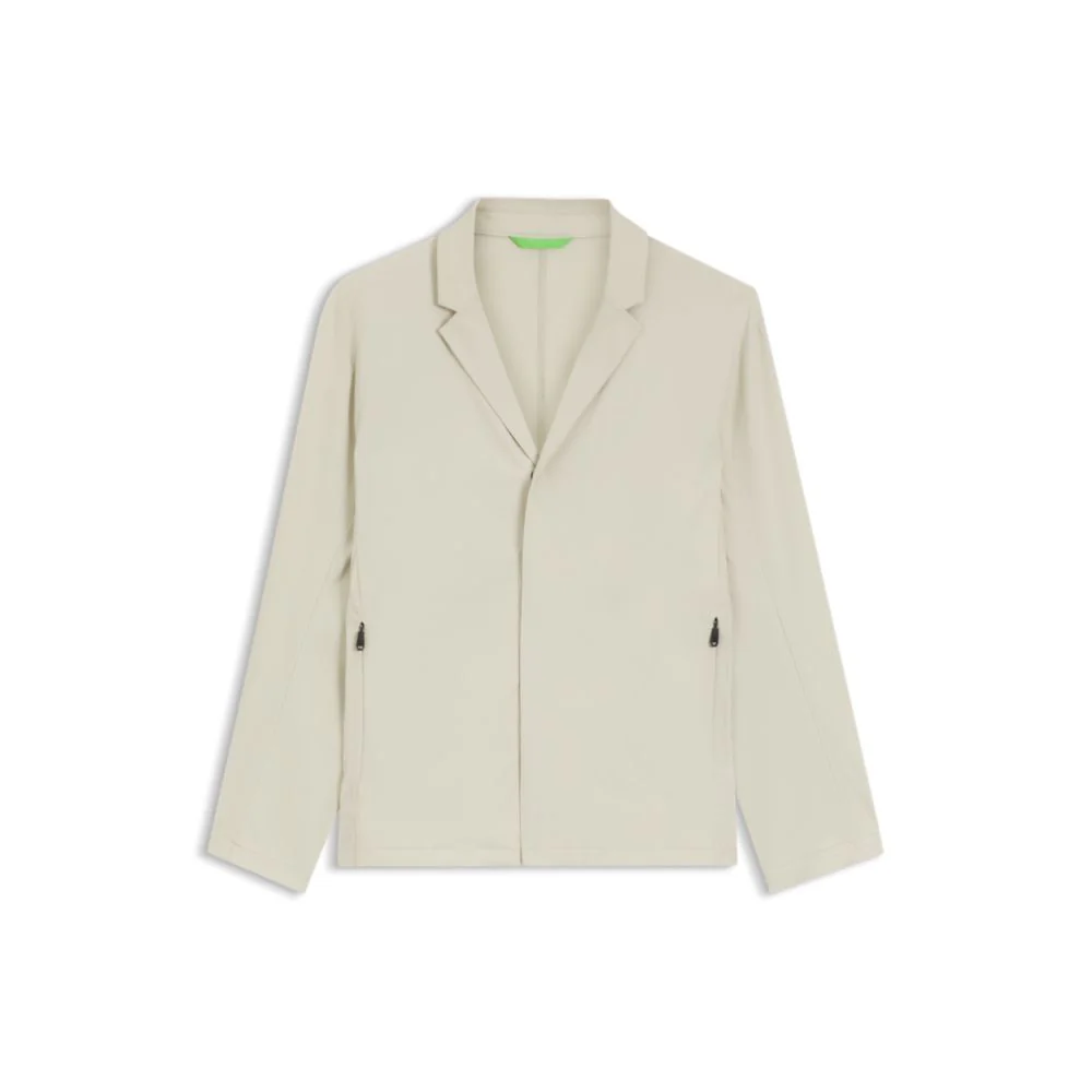 Regular-fit jacket in water-repellent stretch fabric