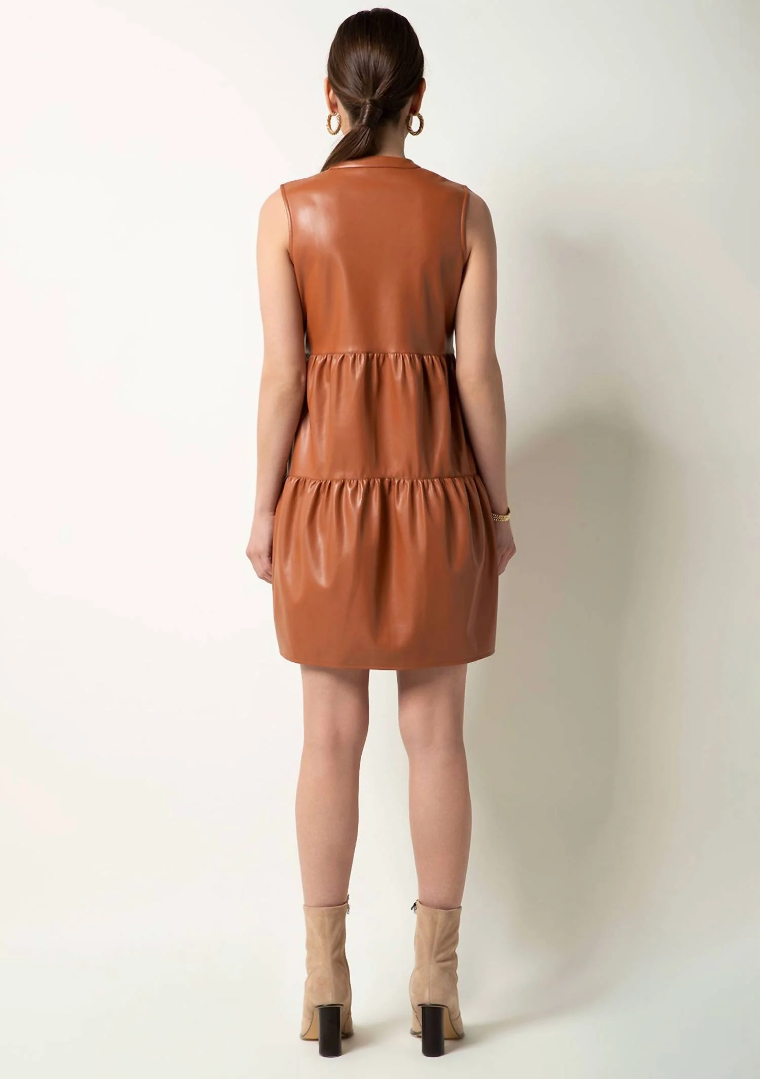 Rekha Dress In Mocha Bisque - Image 3