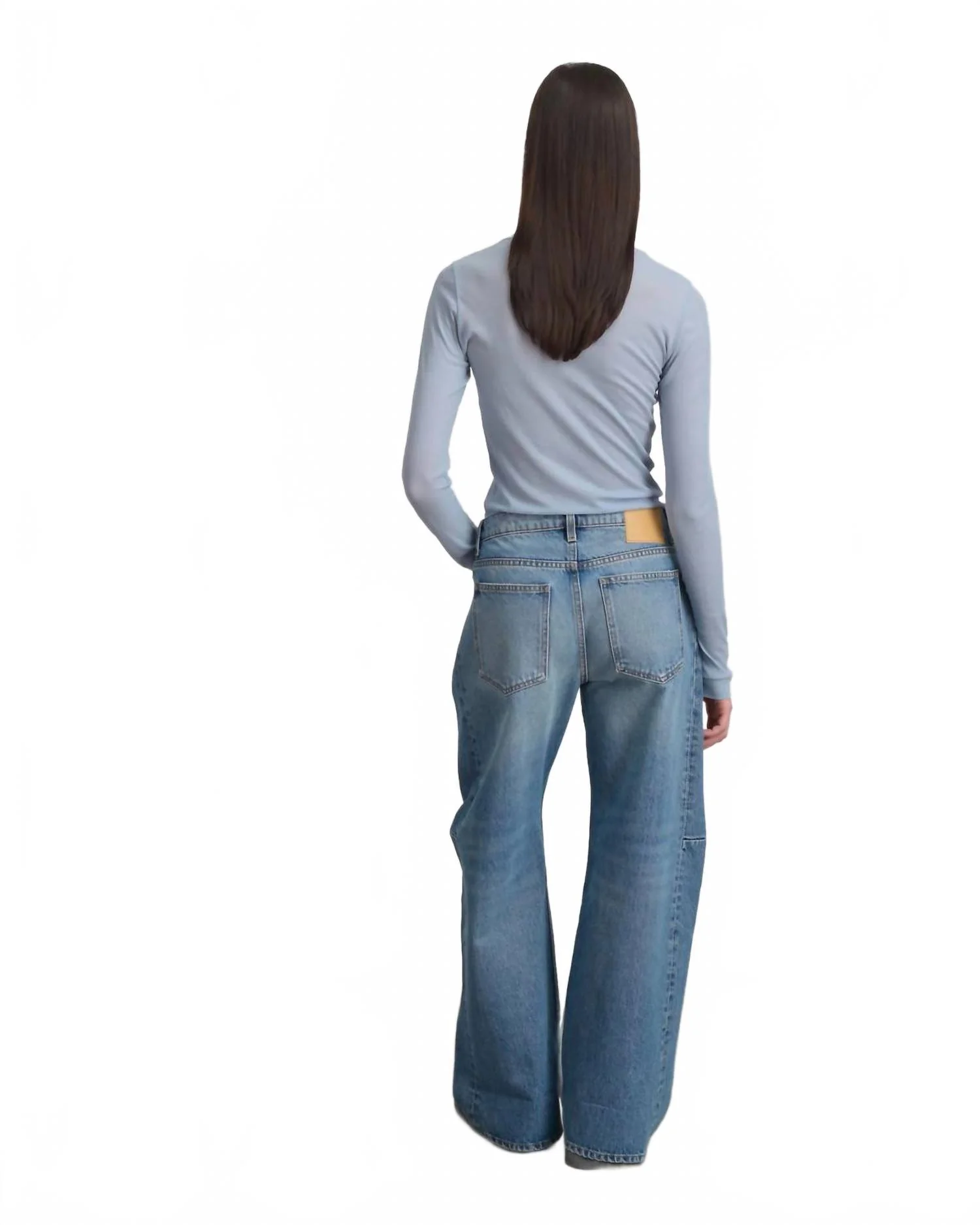 Relaxed Lasso Cuffed Jeans In Jane Wash - Image 5