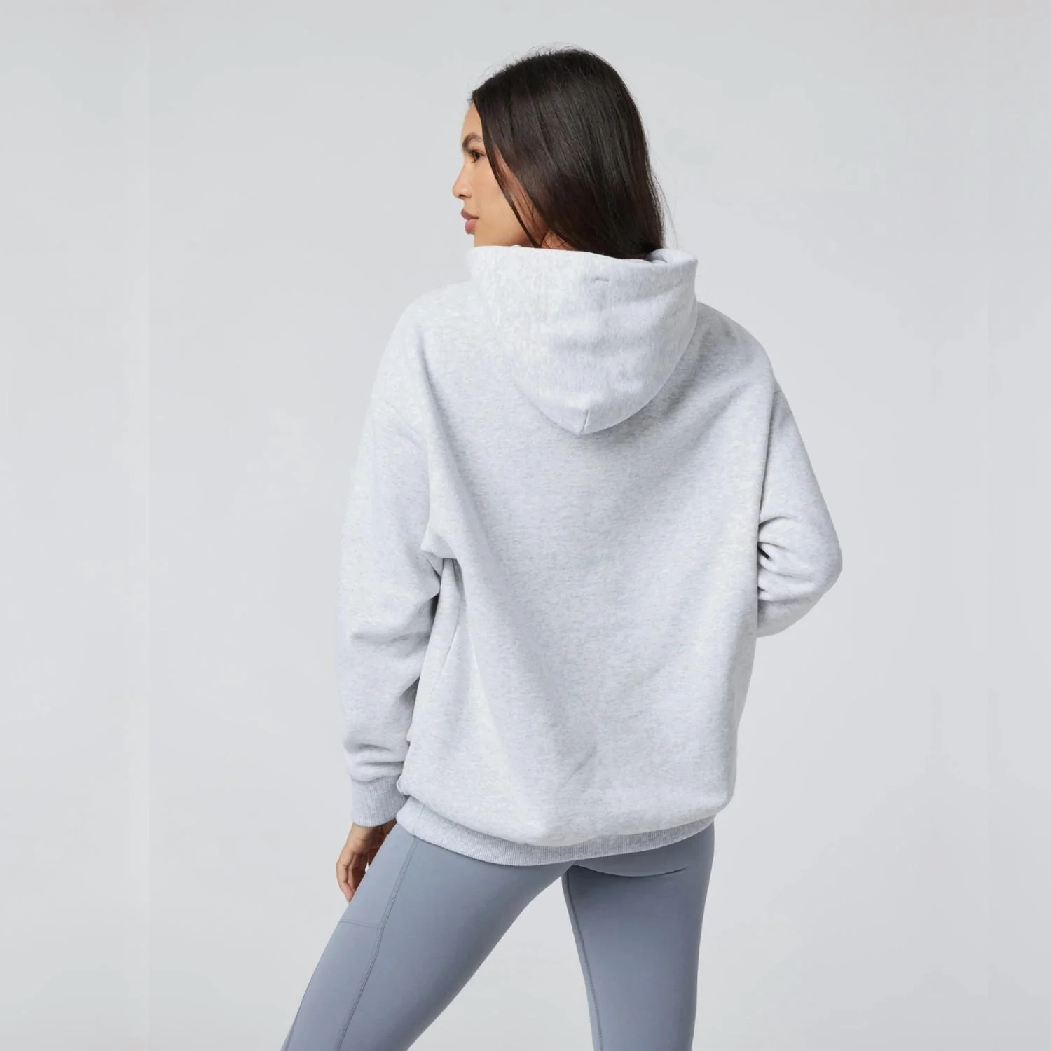 Restore Oversized Hoodie In Pale Grey Heather - Image 3