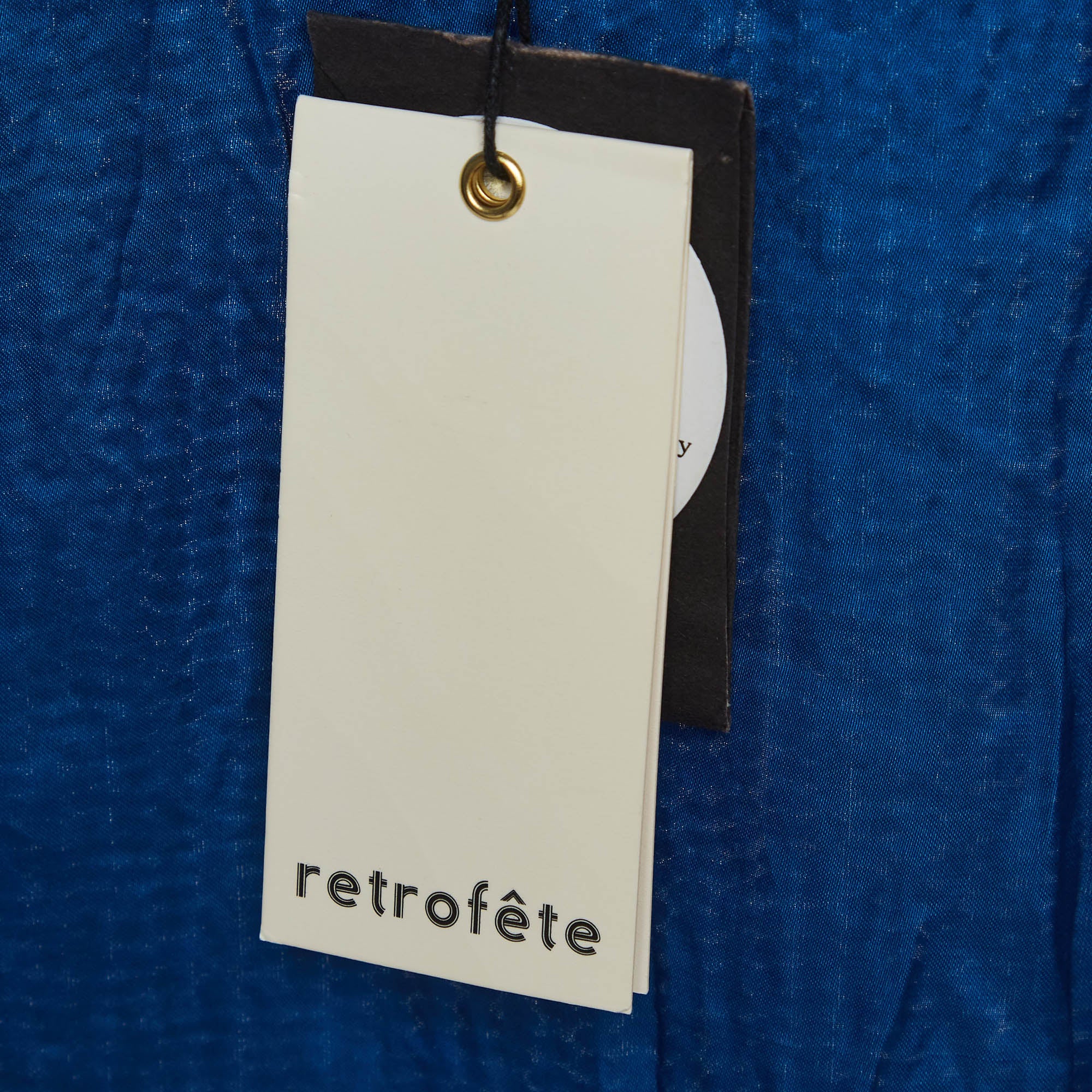 Retrofete Blue Sequin Gabrielle Wrap Dress - Image 6