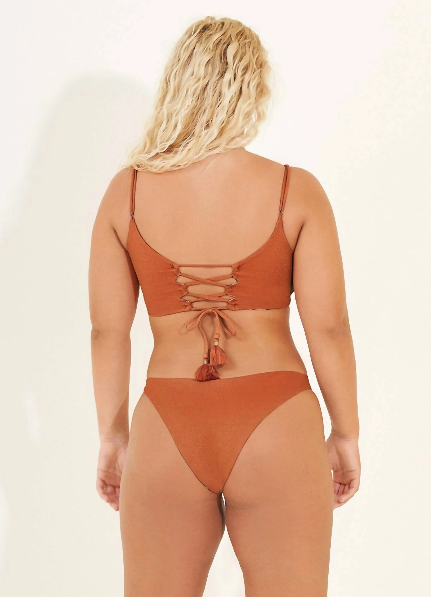 Reversible Flirt Thin Side Bottoms In Sunset Orange - Image 4