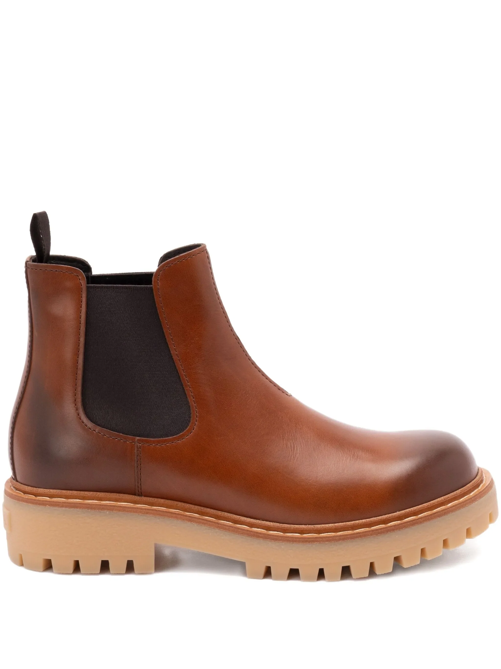 Rich Brown Tronchetti Polished Leather Boots