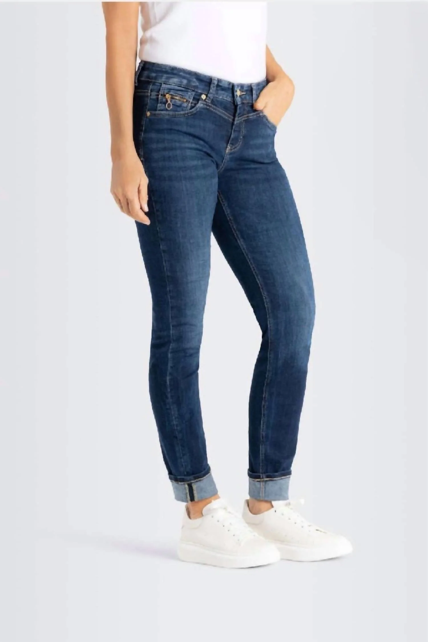 Rich Slim Jeans In Dark Blue Net Wash - Image 2