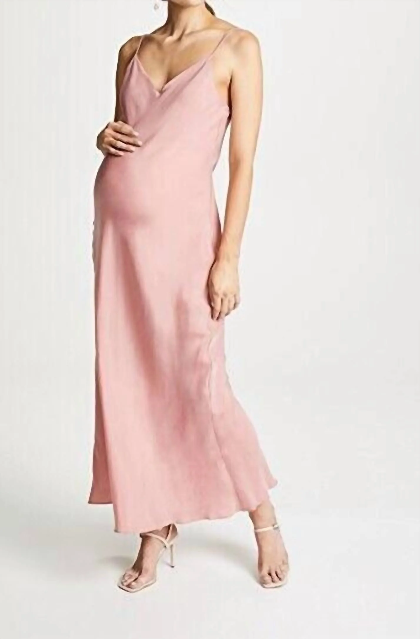 Ricky Slip Maternity Dress In Bergonia Pink - Image 2