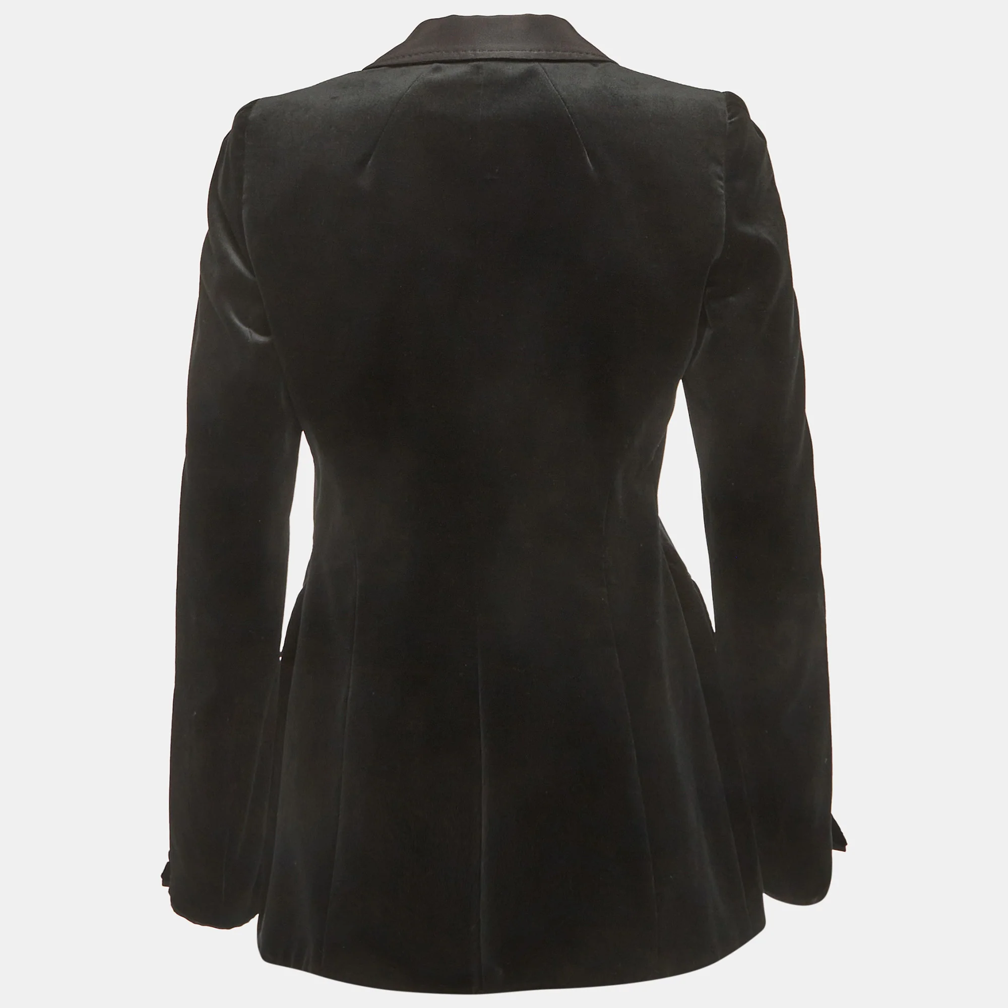 Roberto Cavalli Black Velvet And Cotton Tuxedo Jacket - Image 2