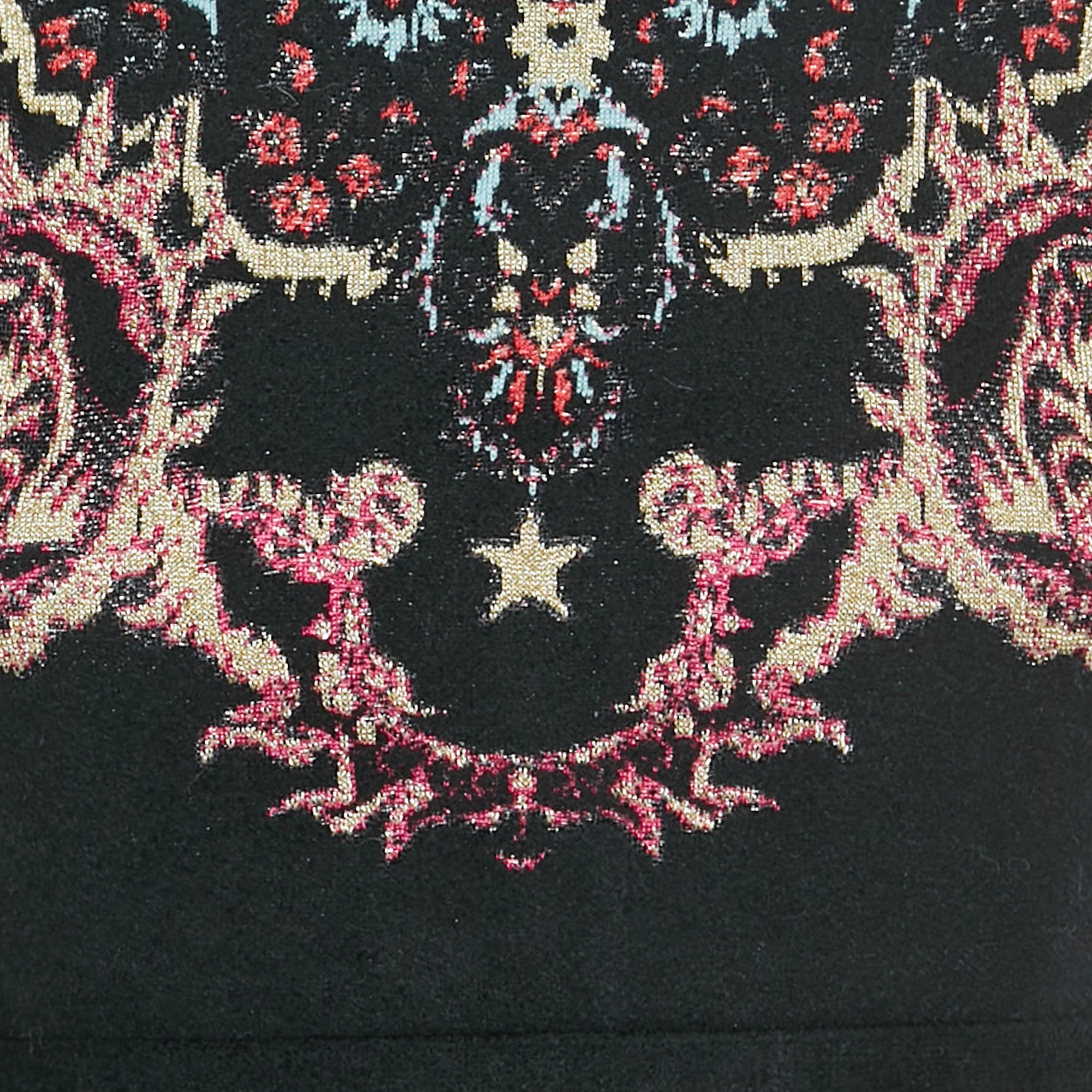Roberto Cavalli Black Velvet Knit Crewneck Mini Dress - Image 4
