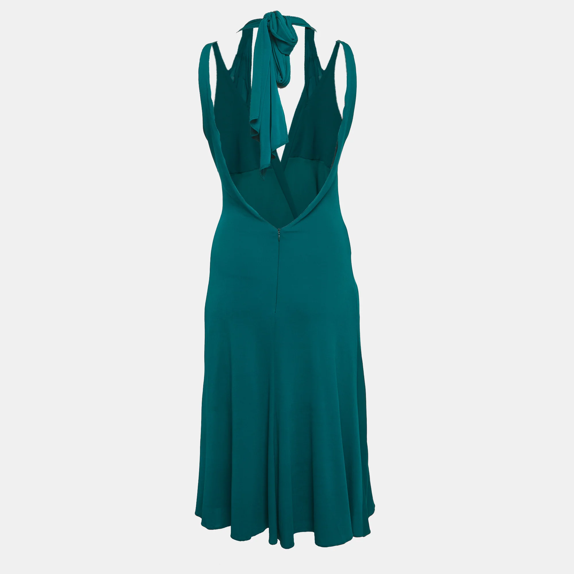 Roberto Cavalli Teal Green Embellished Mini Dress - Image 3