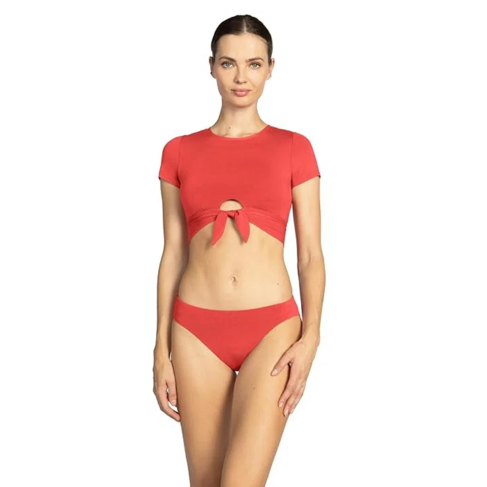 Robin Piccone Ava Bikini Bottom Women's Guava Swimwear Beach JDM2793