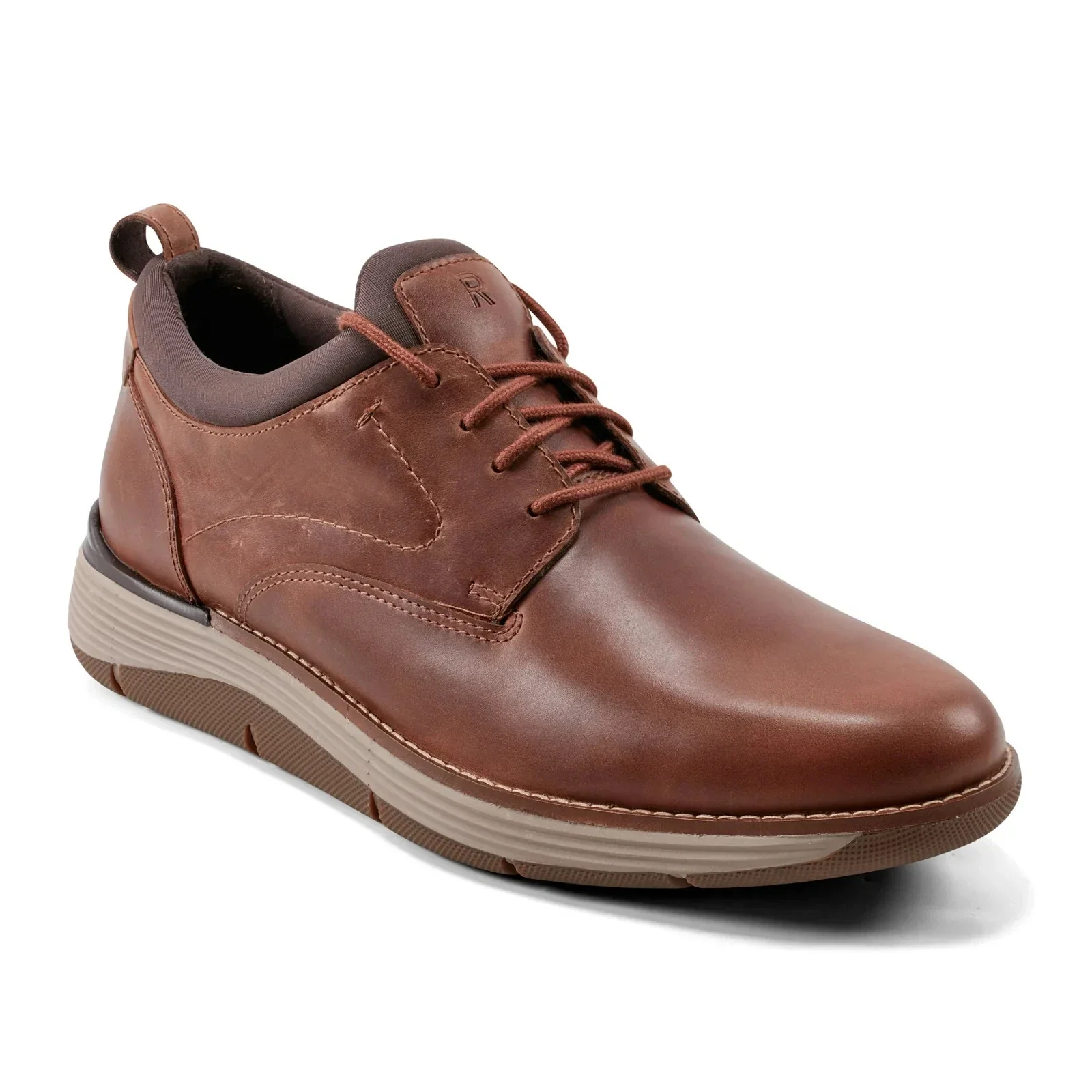 Rockport Lukah Sneakers Mens Natural Leather Lace Up Casual Shoes RHS4101