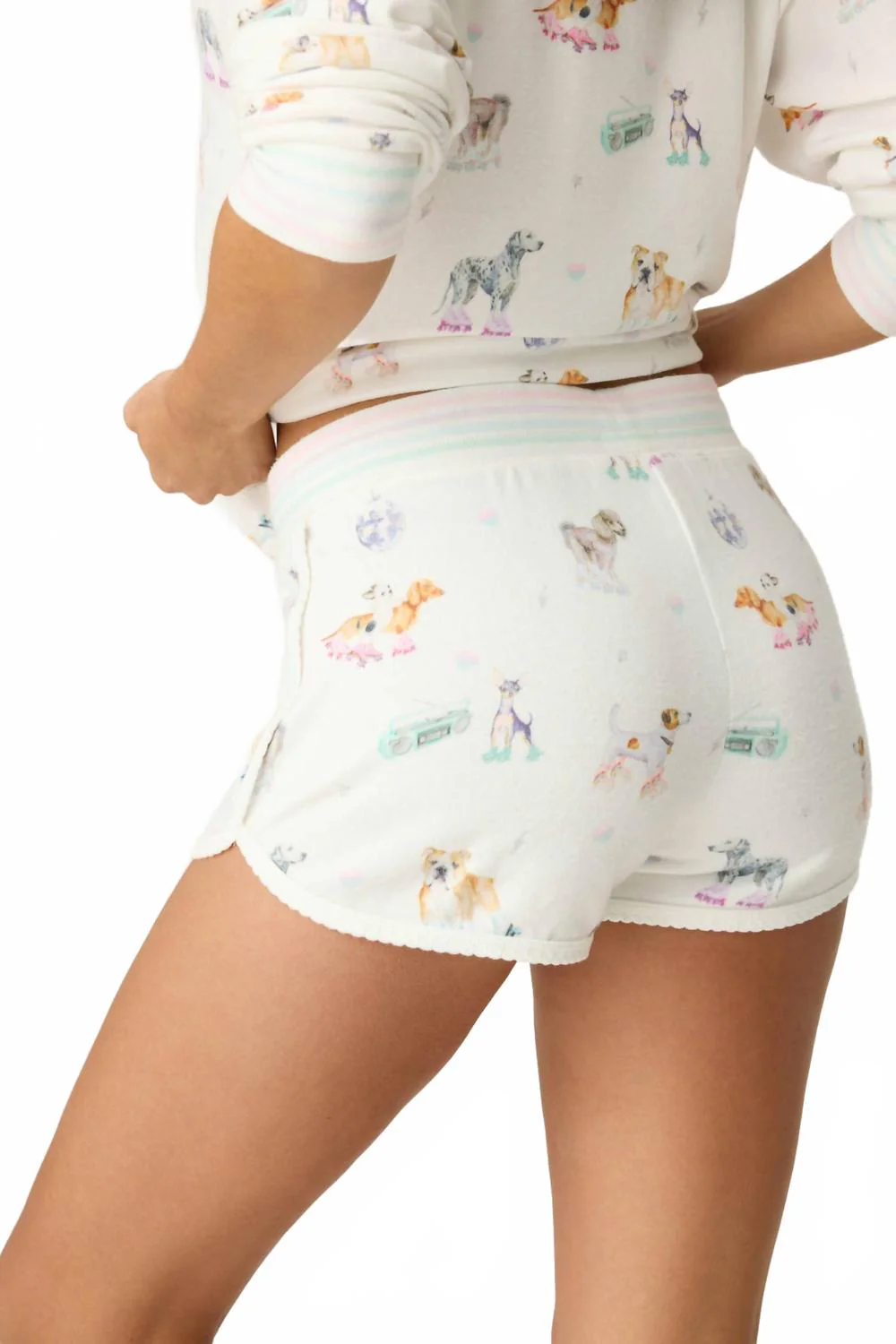 Roll With It Lounge Shorts In Ivory - Image 2